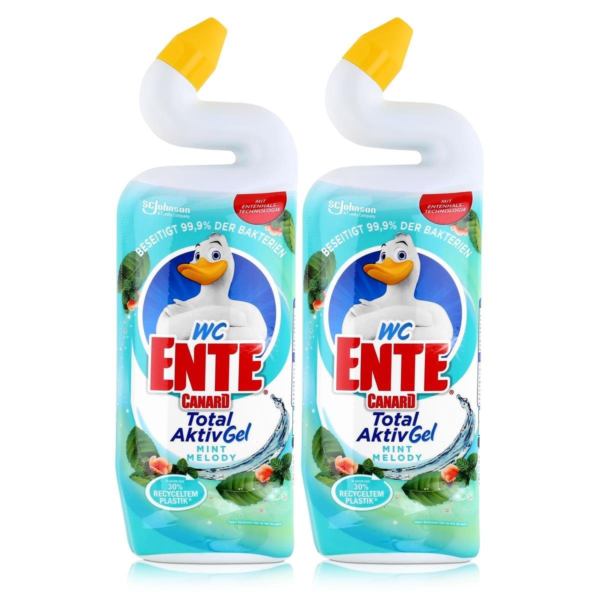 WC Ente WC-Reiniger Total AktivGel Mint Melody 750ml (2er Pack) WC-Reiniger