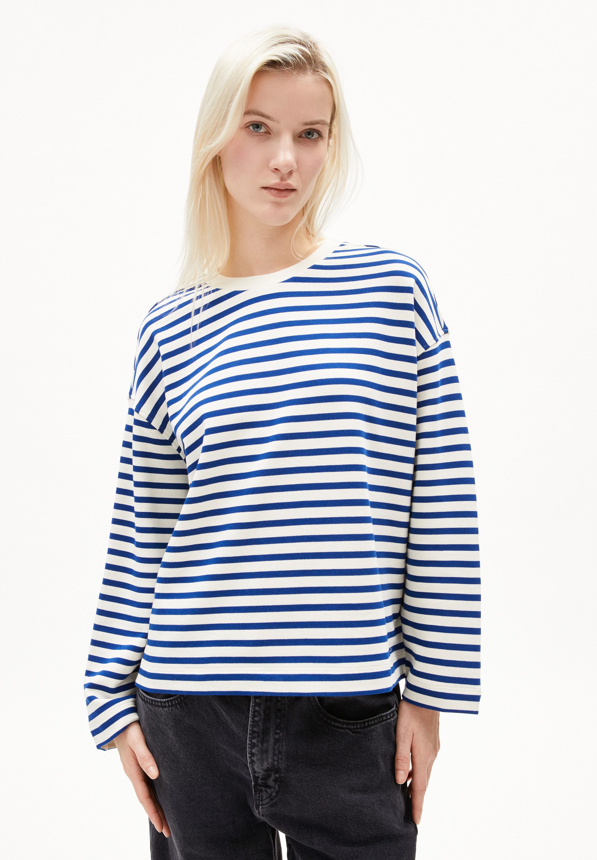 Armedangels Sweatshirt FRANKAA MAARLEN STRIPE Oversized Fit günstig online kaufen