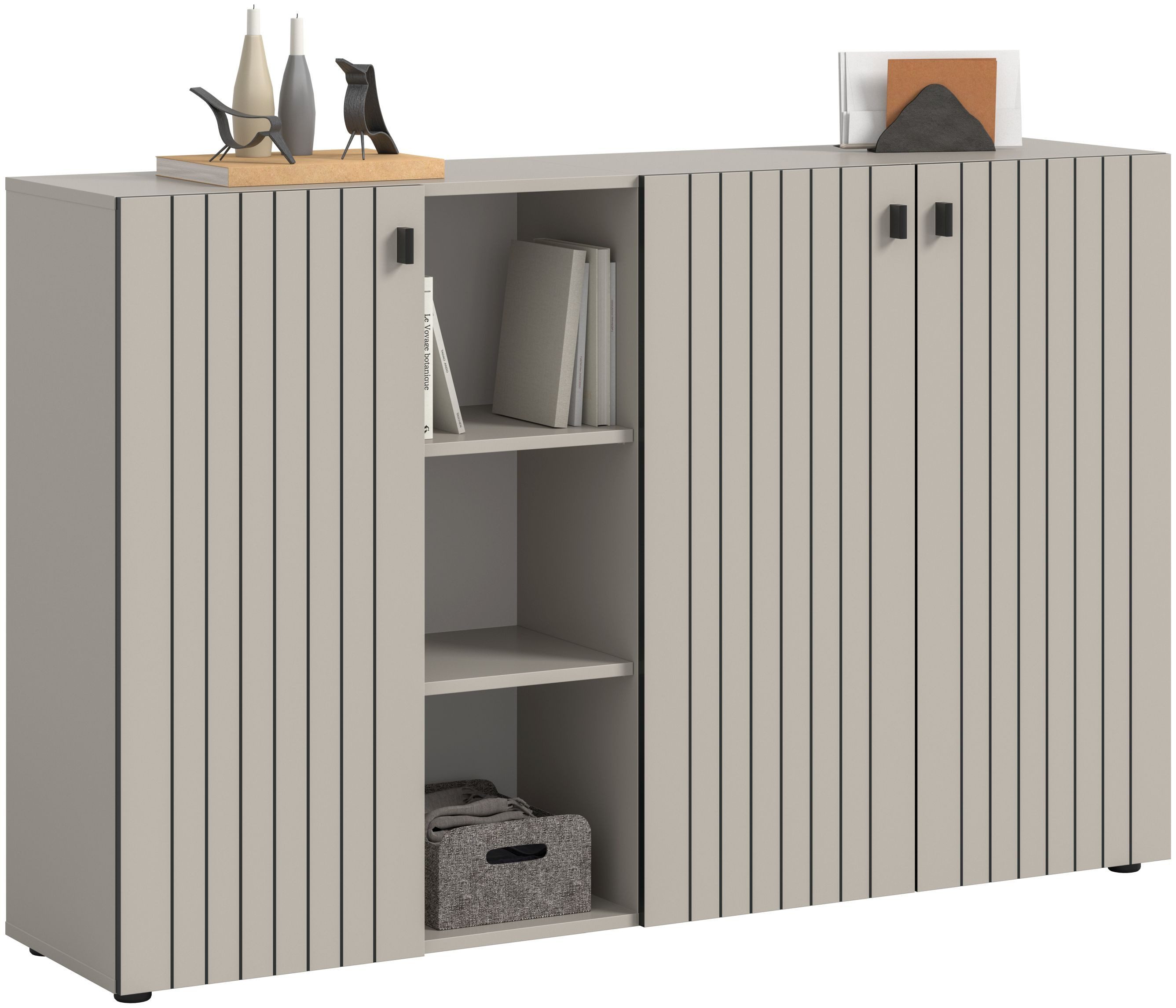 xonox.home Schuhkommode, in Kaschmir Nachbildung B/H/T ca.: 150/96/37 cm