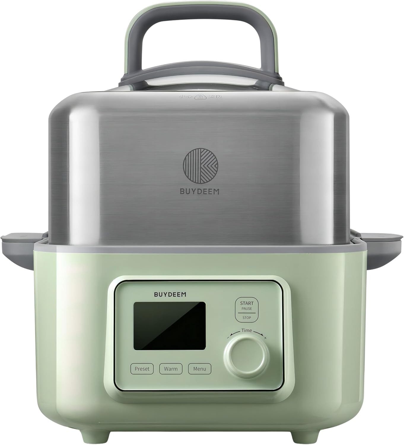 BUYDEEM Мультиварки Multifunktionaler 5-in-1 Dampfgarer mit 6 Programmen, 1000 W, 5 oder 10 L Kapazität, Timer bis 18 Std., Anti-Tropf-Deckel & Zubehör