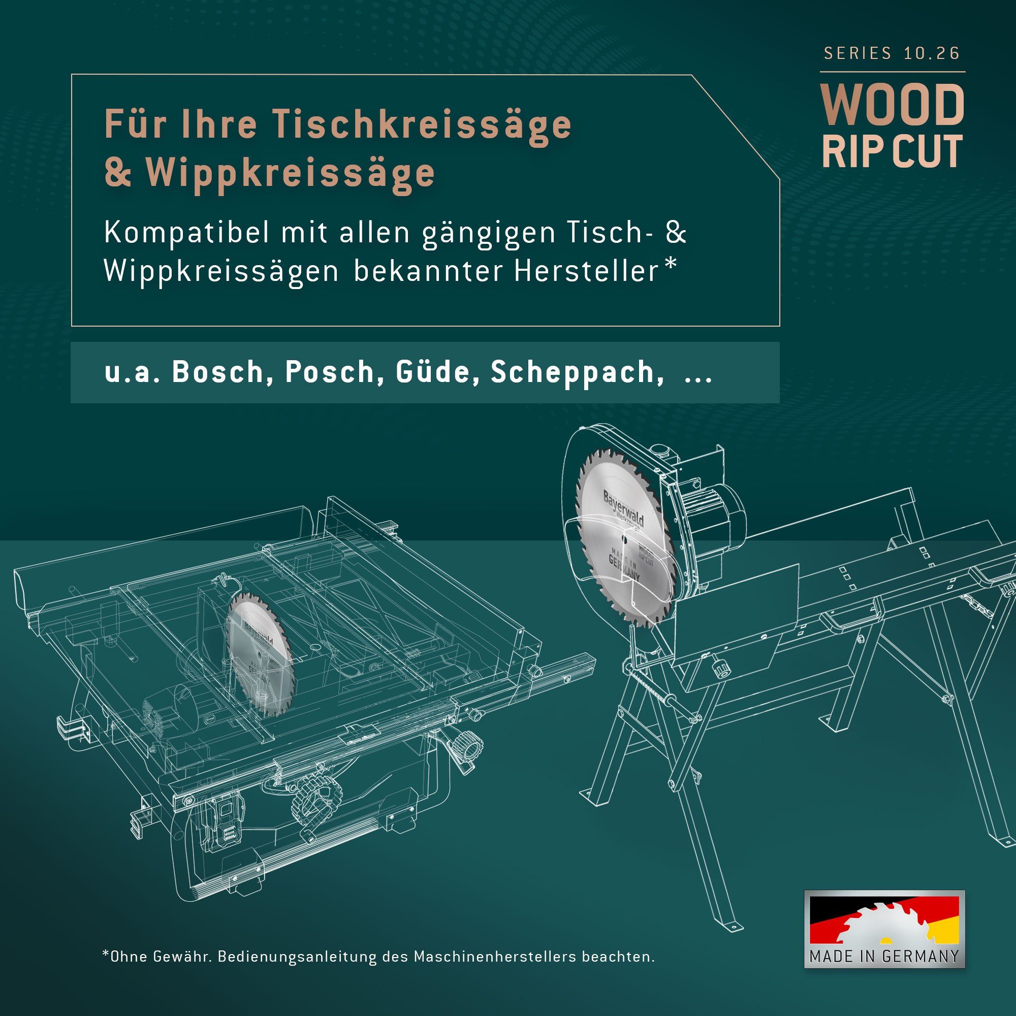 QUALITÄT AUS DEUTSCHLAND Bayerwald Werkzeuge Kreissägeblatt CS Kreissägeblatt - 550 x 2.5 x 30 Z56 KV-A