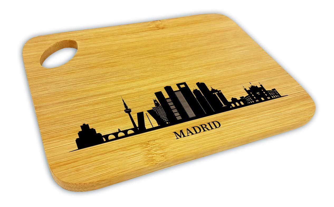 die Madrid, Frühstücksbrett Bambus Skyline Stadtmeister