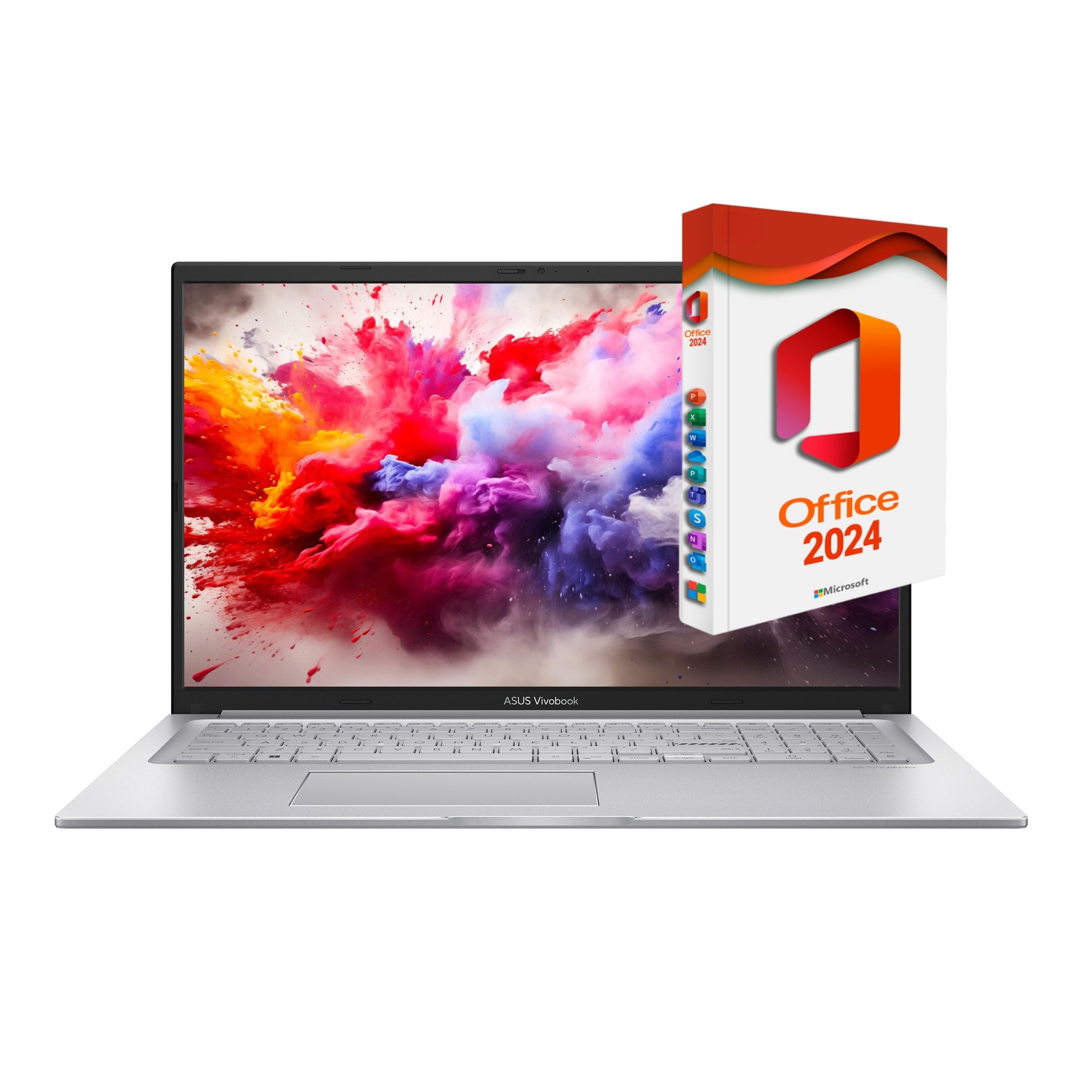 Asus VivoBook X150 - Core 7 150U, Office 2024 Pro, beleuchtete Tastatur Business-Notebook (Intel Core 7 150U 150U, Intel Graphics, 8 GB, 256 GB SSD, Windows 11 Pro, MS Office 2024 Pro Dauerlizenz, beleuchtete Tastatur)