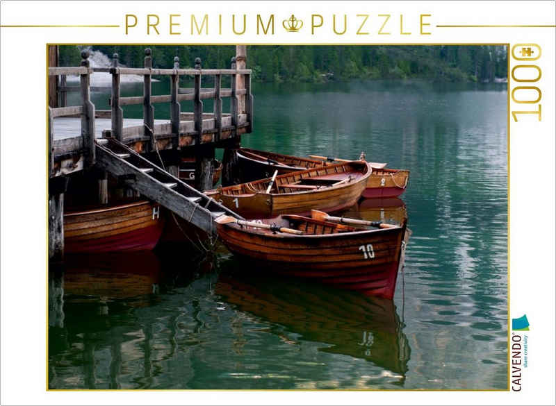 CALVENDO Puzzle CALVENDO Puzzle Ruderboote im See 1000 Teile Lege-Größe 64 x 48 cm Foto-Puzzle Bild von Georg Niederkofler, 1000 Puzzleteile