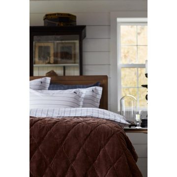 Wohndecke LEXINGTON Tagesdecke Quilted Organic Cotton Velvet Brown (160x240), Lexington