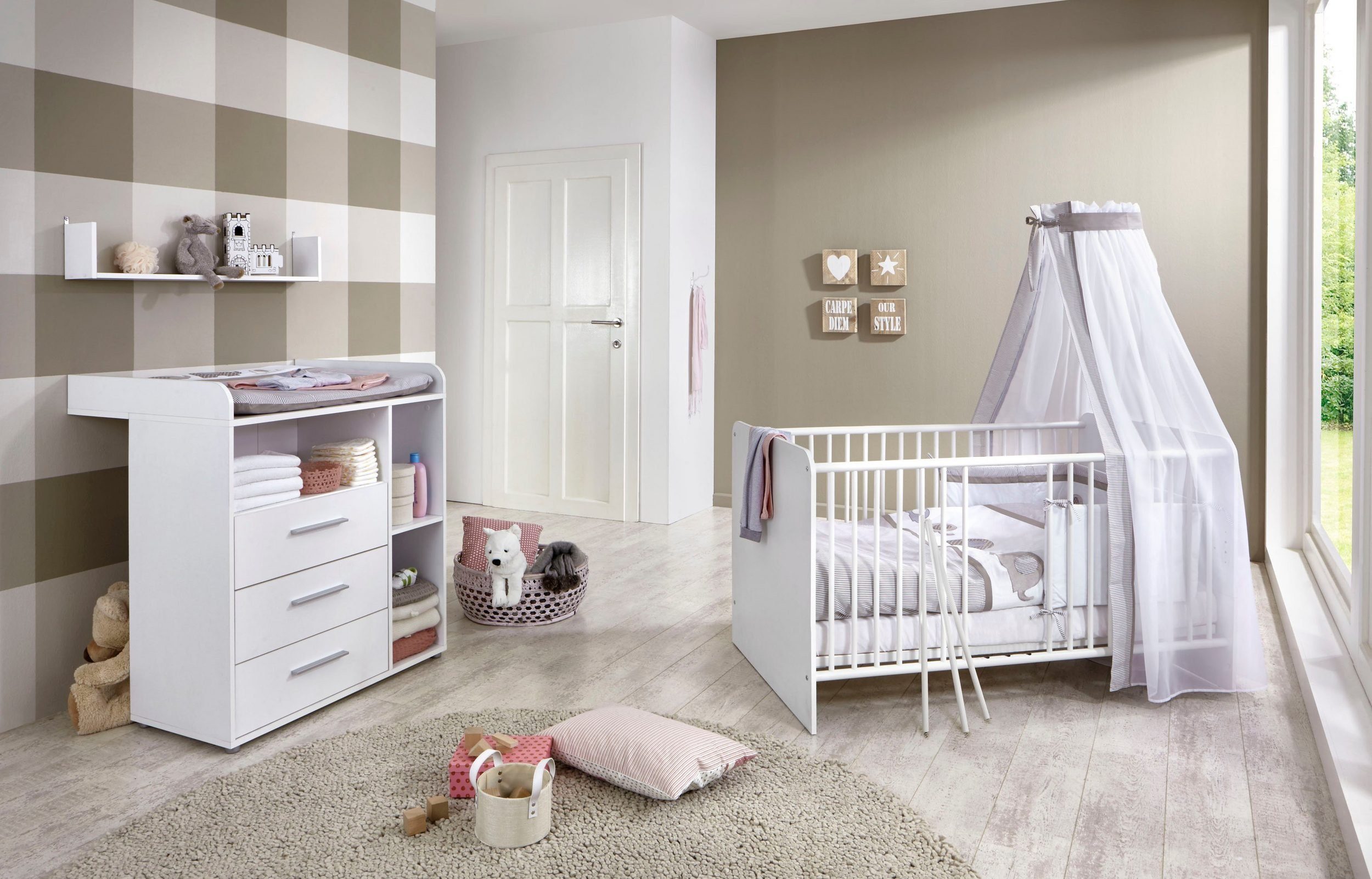 BMG Möbel Babyzimmer-Komplettset Luis, (3-tlg)