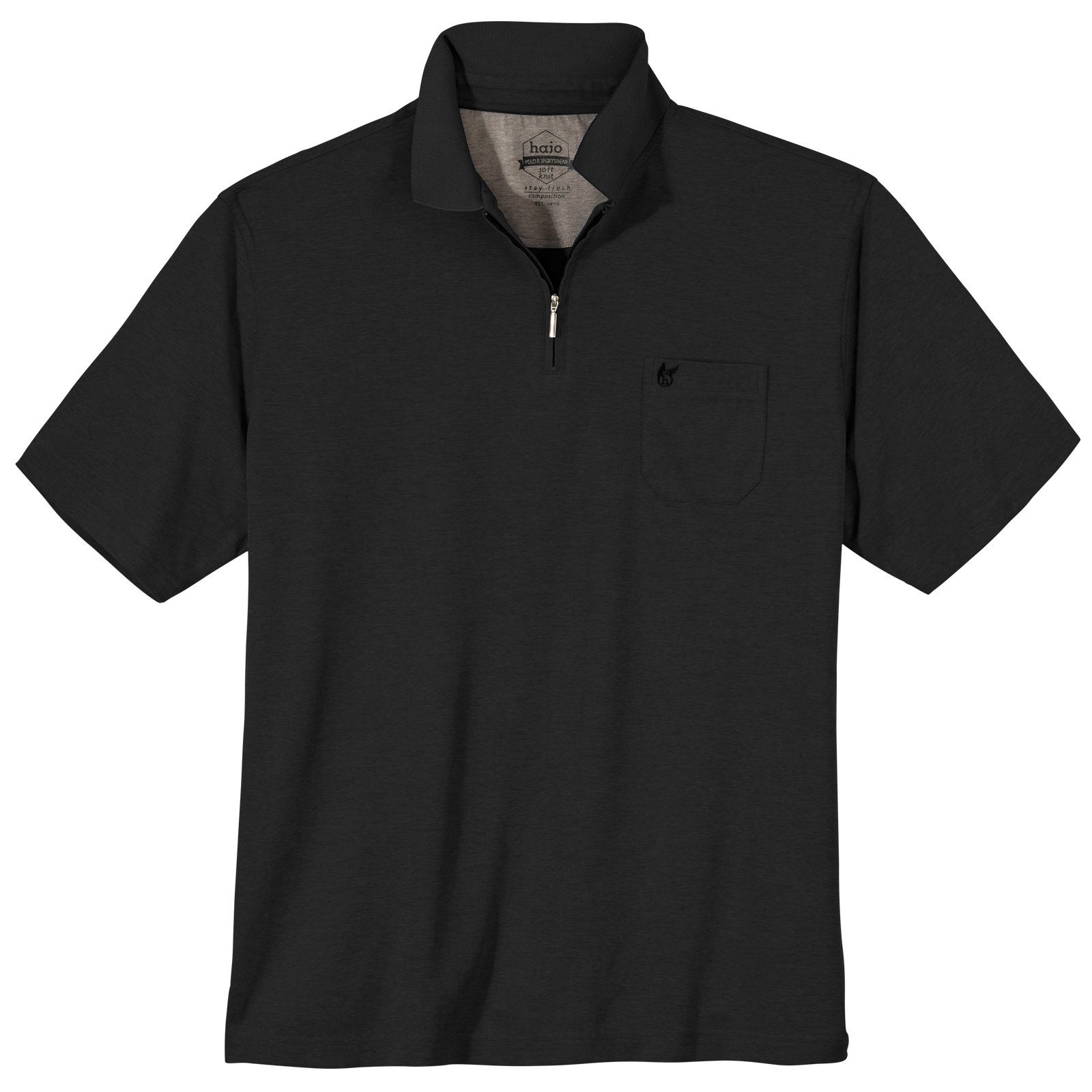 Hajo Poloshirt Hajo Zipper Poloshirt Übergröße günstig online kaufen