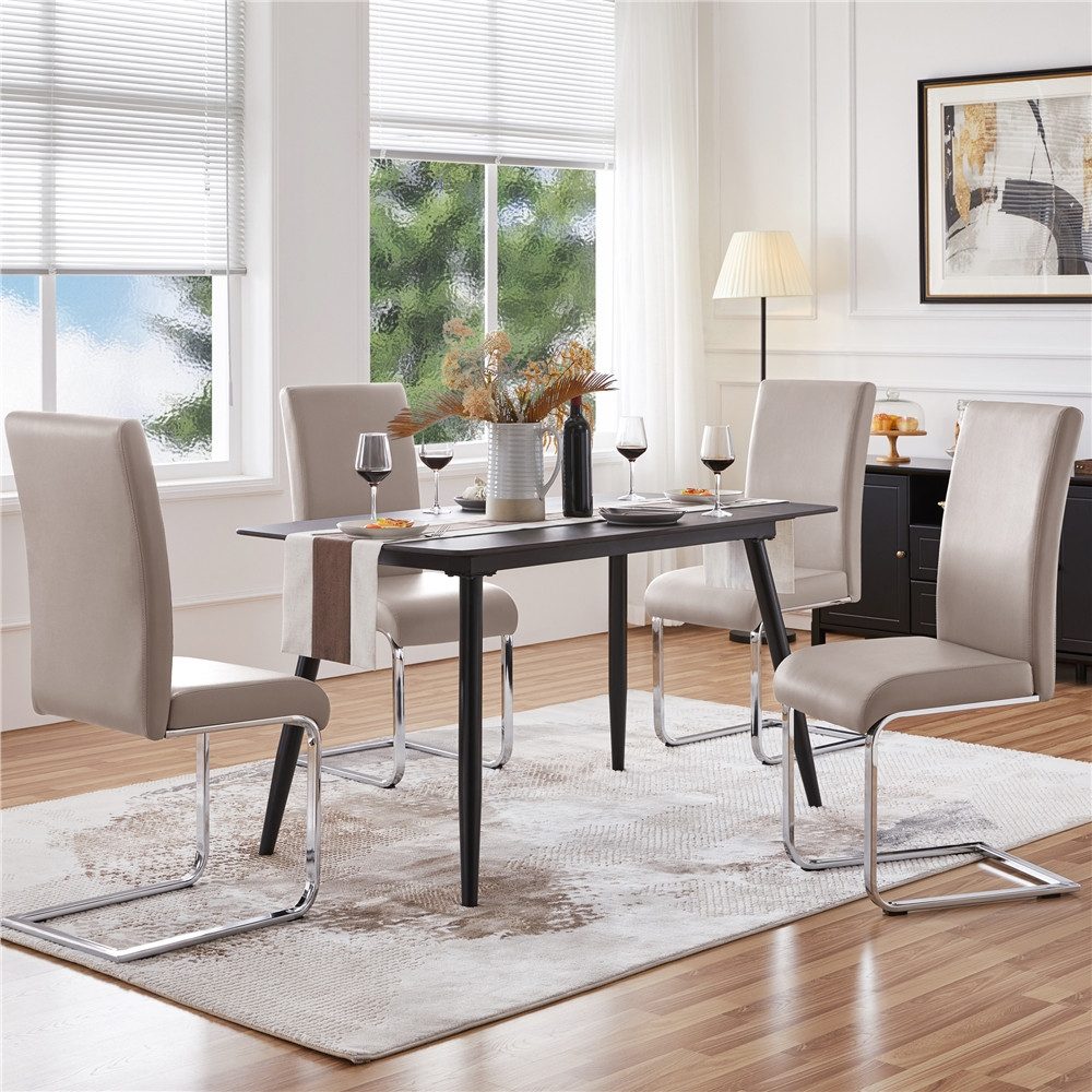 Yaheetech Esszimmerstuhl 2/4/6-er Küchenstuhl (2 St), Schwinger Polsterstuh günstig online kaufen