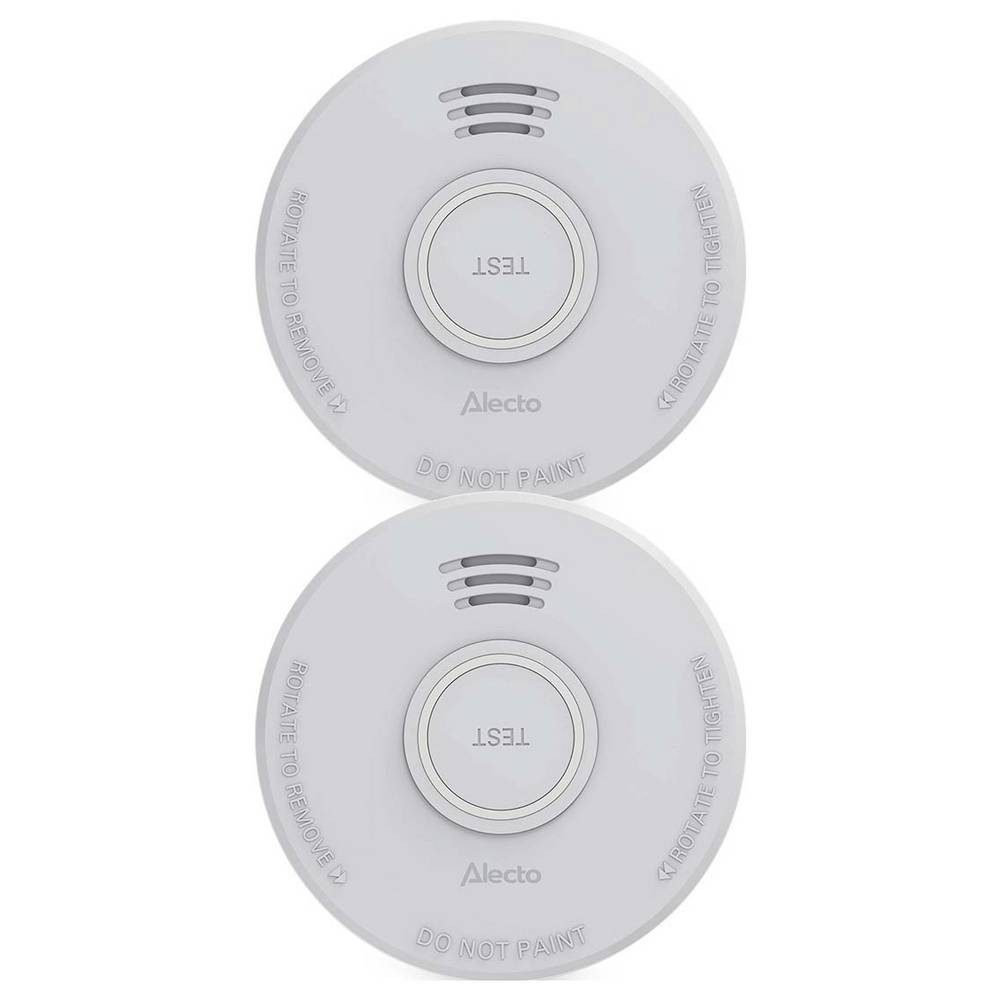 Alecto Rauchwarnmelder 2er Set batteriebetrieben (x H) 101 mm x 36 mm Rauchmelder