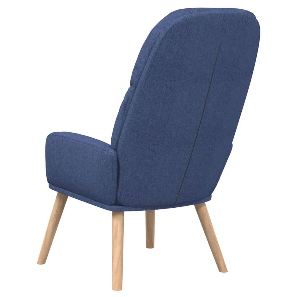 vidaXL Sessel Relaxsessel Loungesessel Sessel Polsterstuhl Blau Stoff