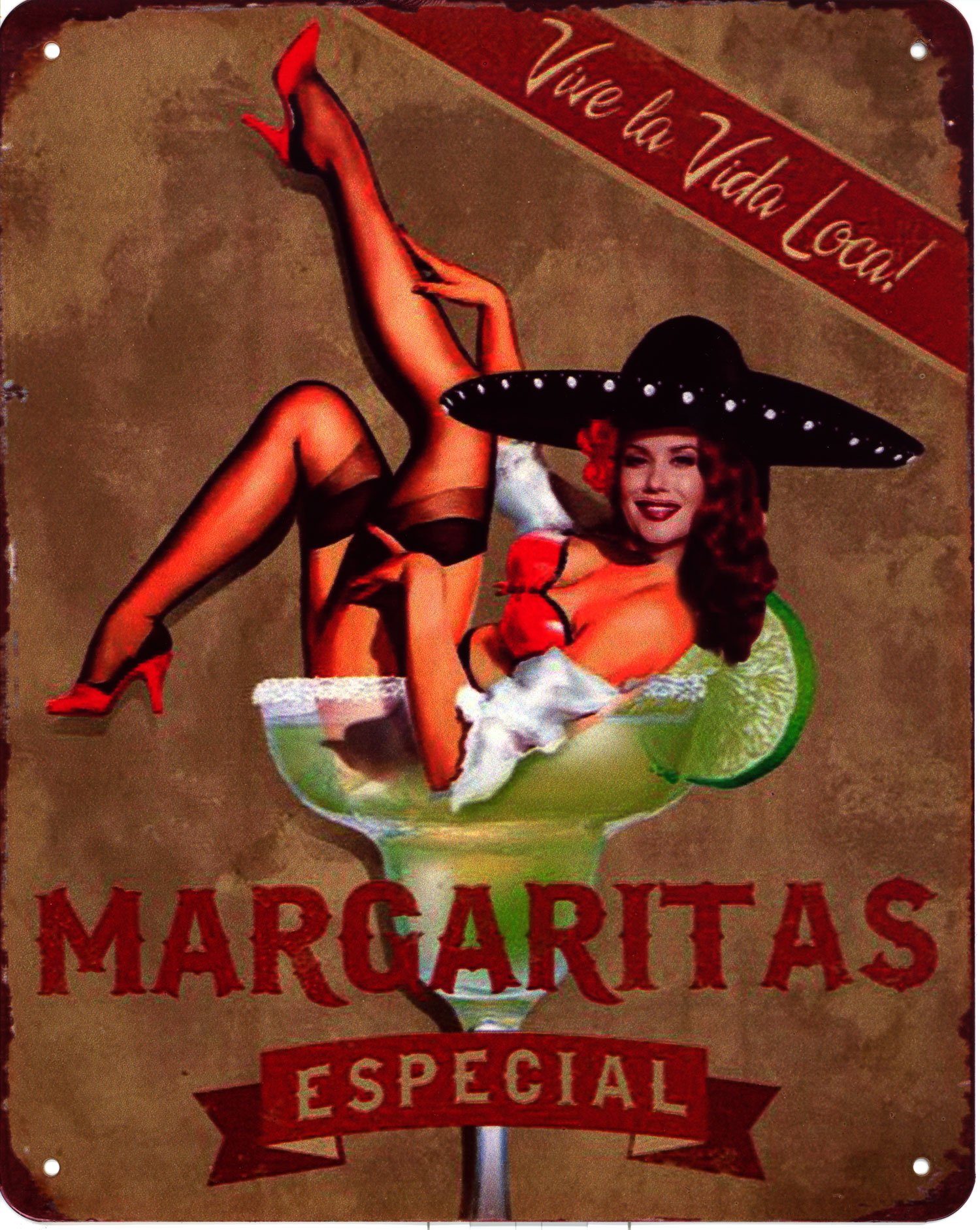 Metallschild Blechschild Margaritas Especial
