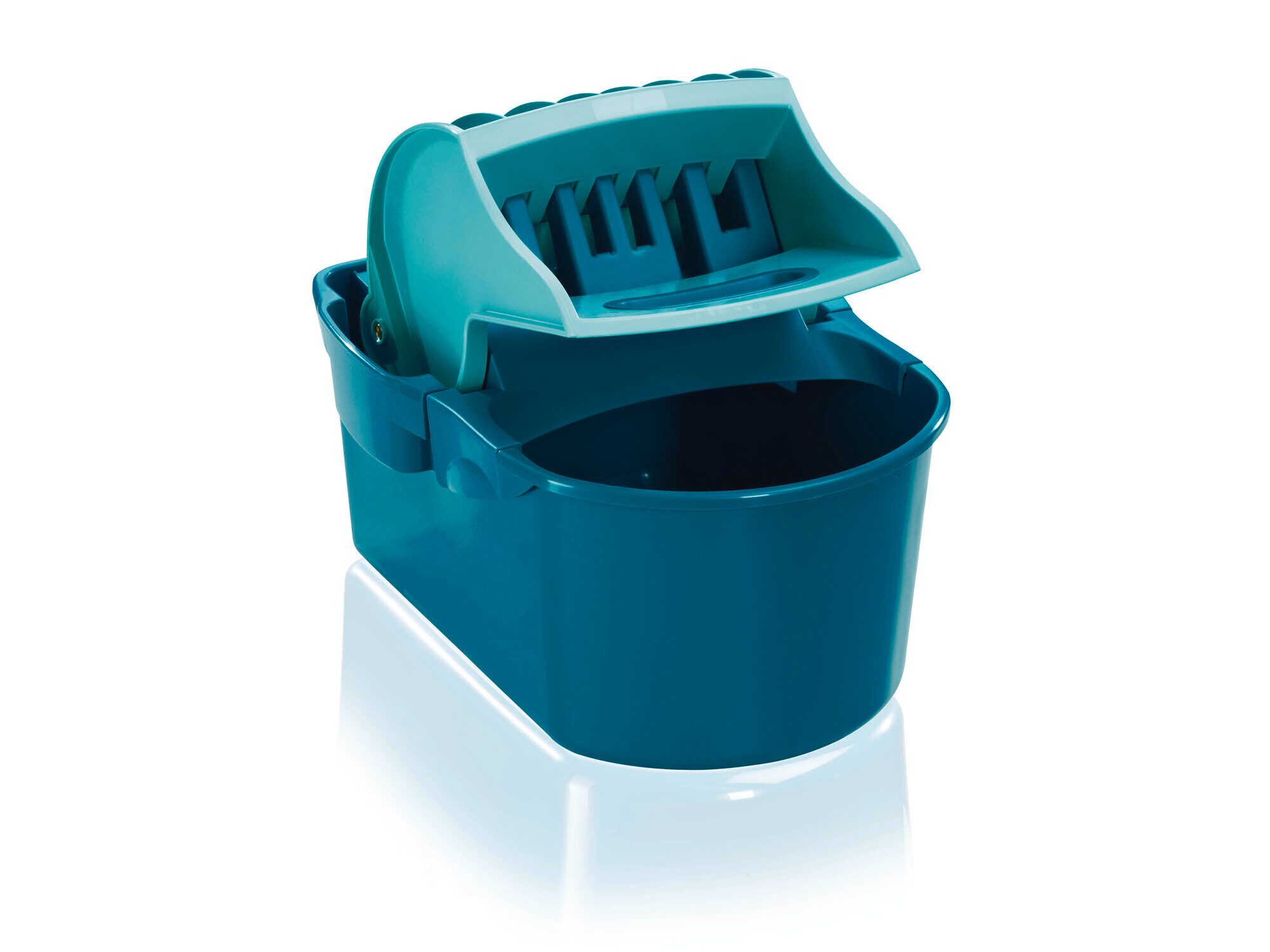 Leifheit Wischmopp Wischtuchpresse Profi Compact, Auspressen per Hebelwirkung, 8l Fassungsvermögen, platzsparend