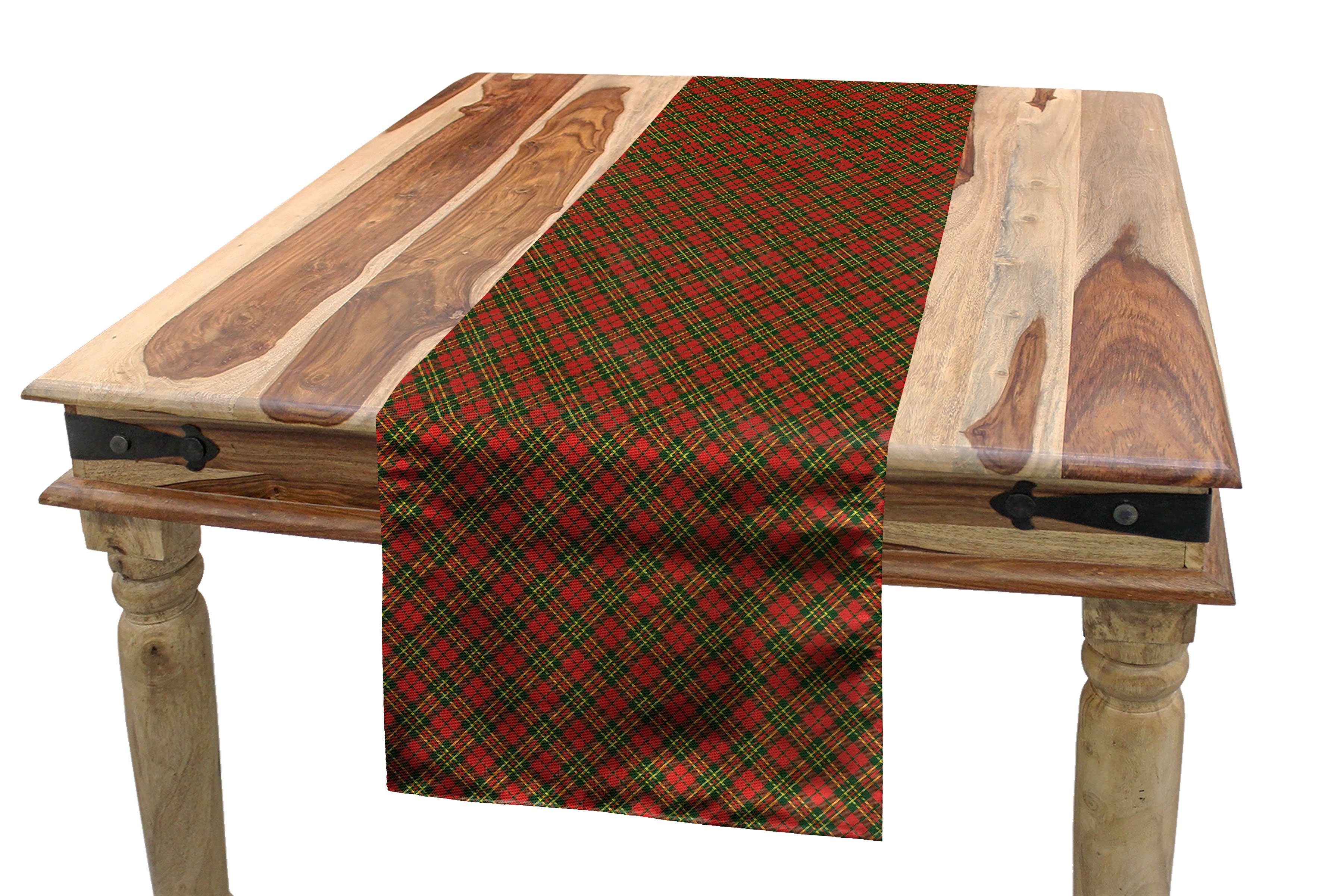 Abakuhaus Узкие скатерти Esszimmer Küche Rechteckiger Dekorativer Узкие скатерти, Kariert Irish Tartan Weihnachten