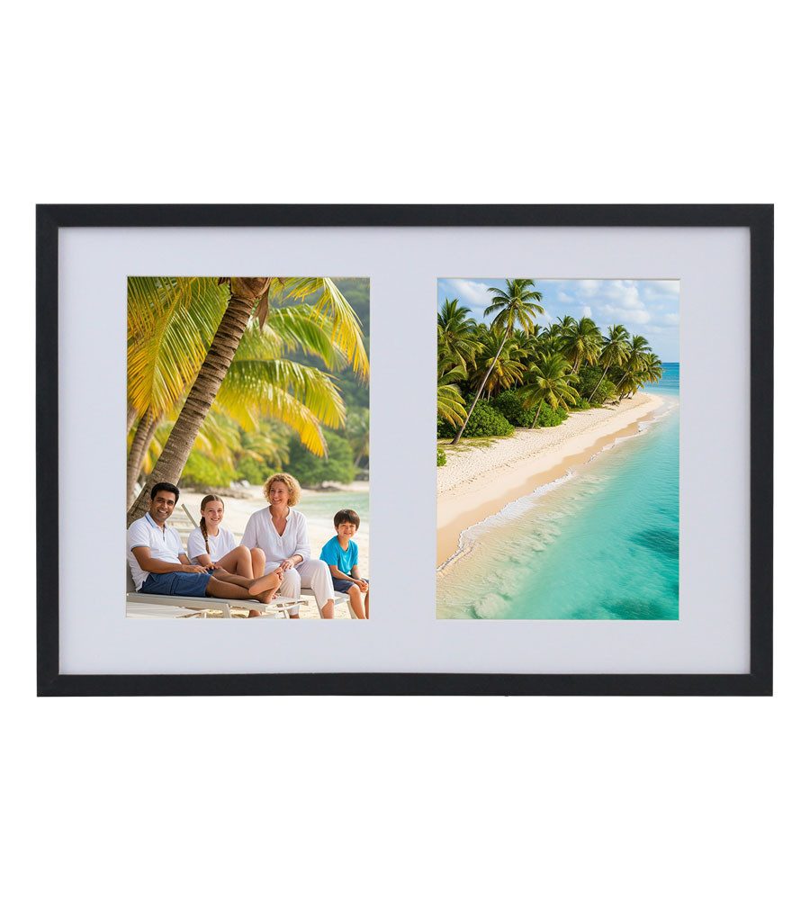 IDEAL TREND Bilderrahmen Multiframe Collage Bilderrahmen Holz Fotos Massivh günstig online kaufen