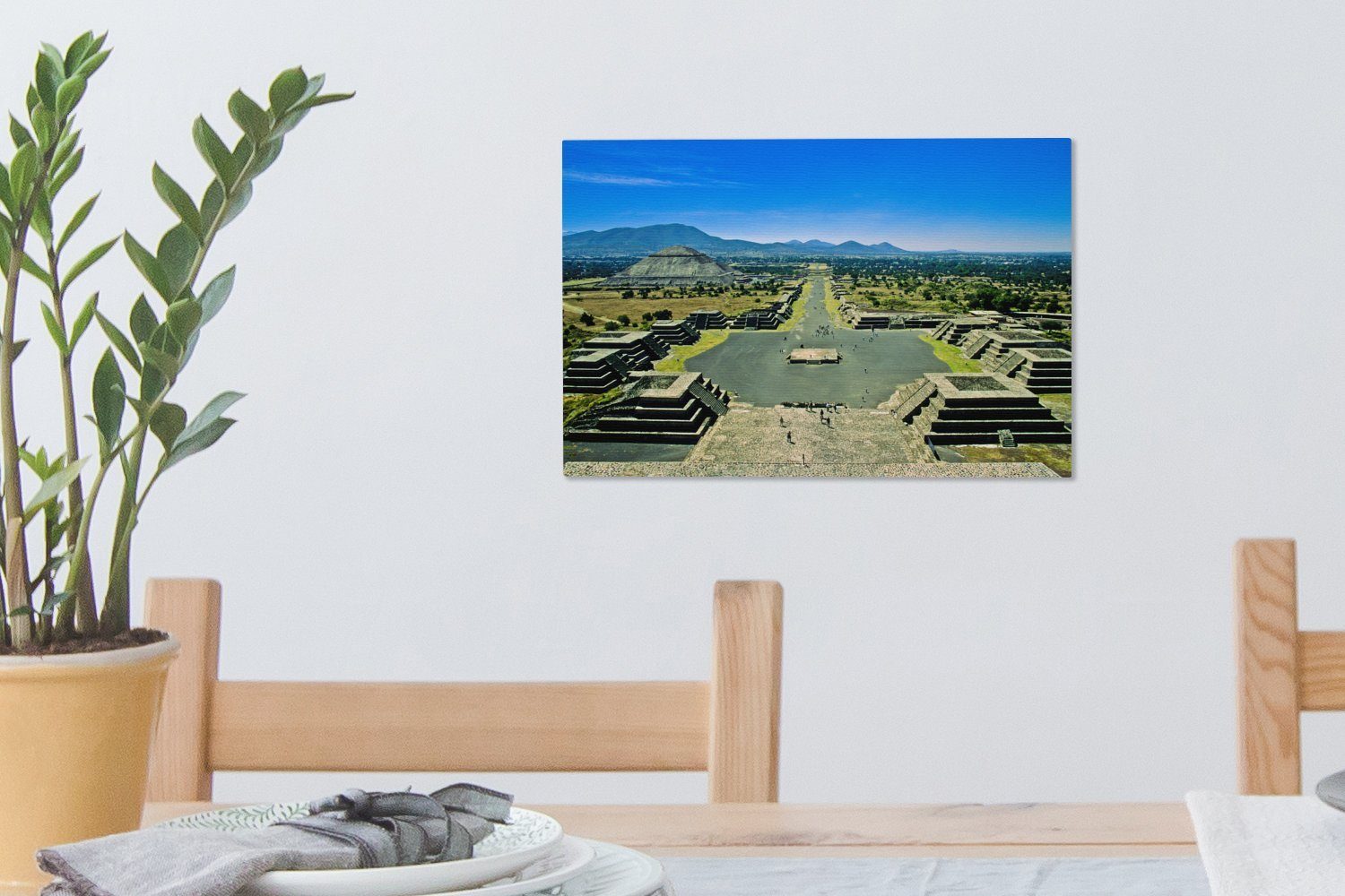 Leinwandbild 30x20 Leinwandbilder, Aufhängefertig, OneMillionCanvasses® Wanddeko, (1 Fotoabzug Wandbild Mexiko, cm St), Teotihuacan