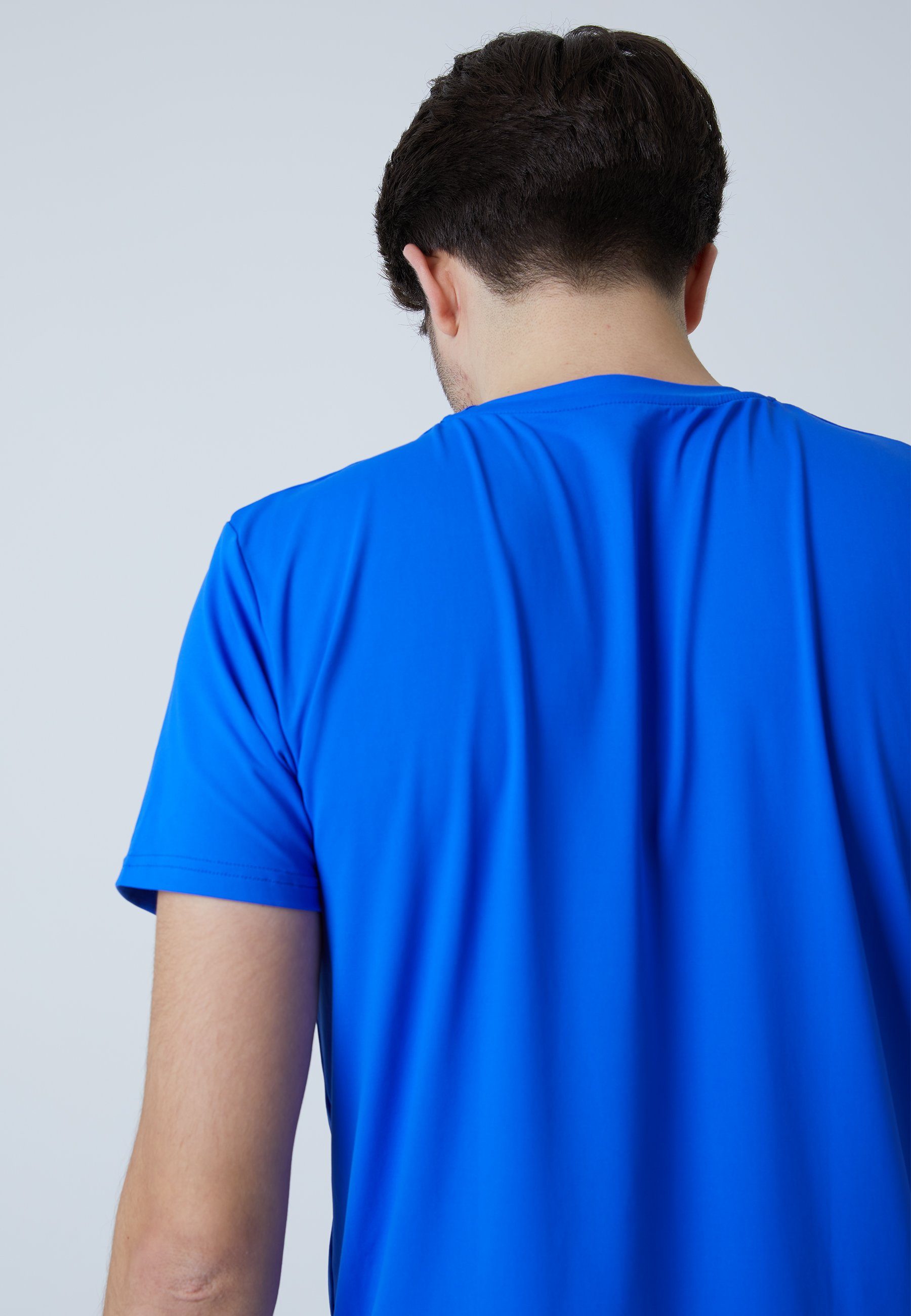 Jungen Tennis T-Shirt Herren Funktionsshirt kobaltblau & Rundhals SPORTKIND