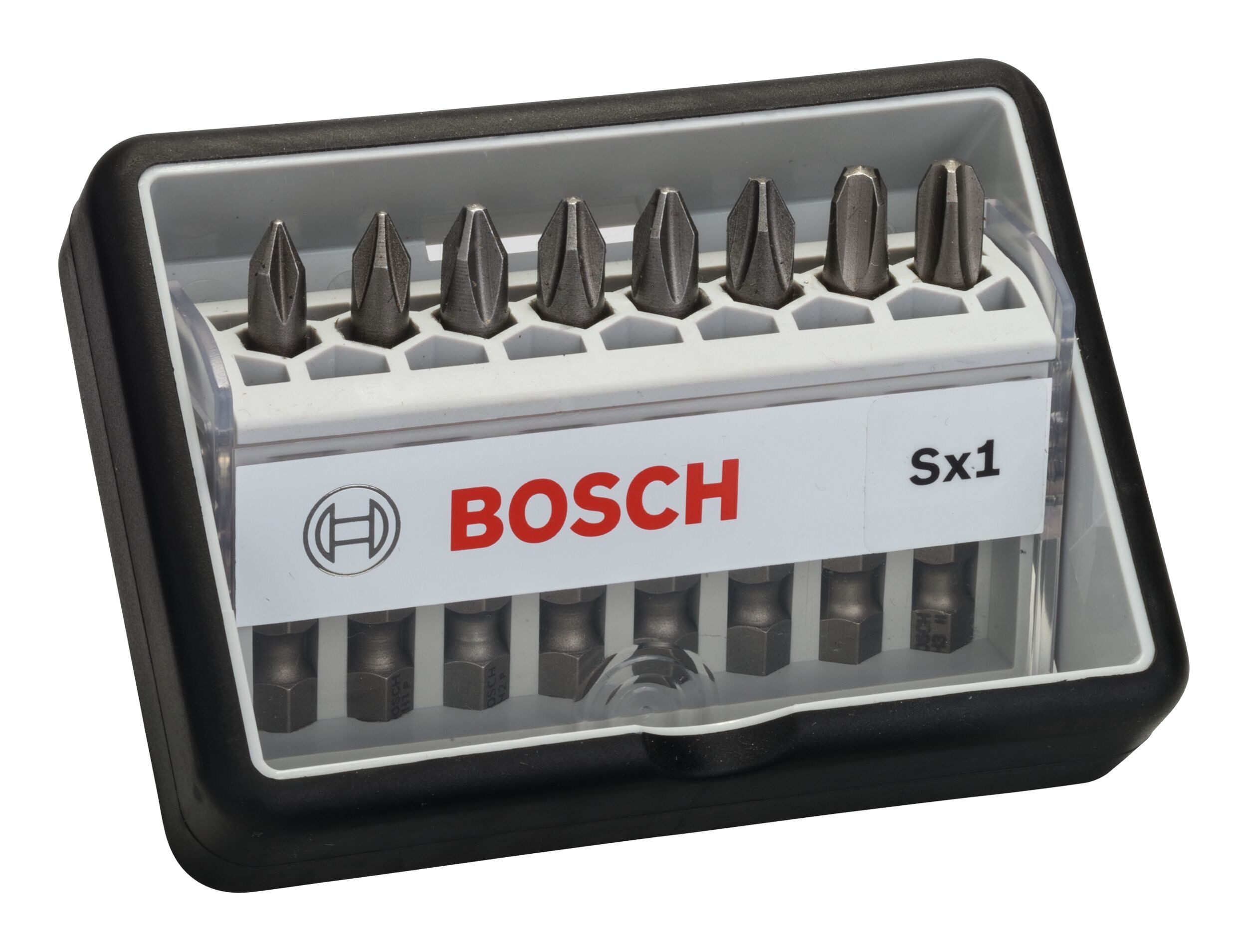 BOSCH Bit-Set, 8 Teile, Robust Line Sx Schrauberbit Extra-Hart - PH x 49 mm, 8-teilig