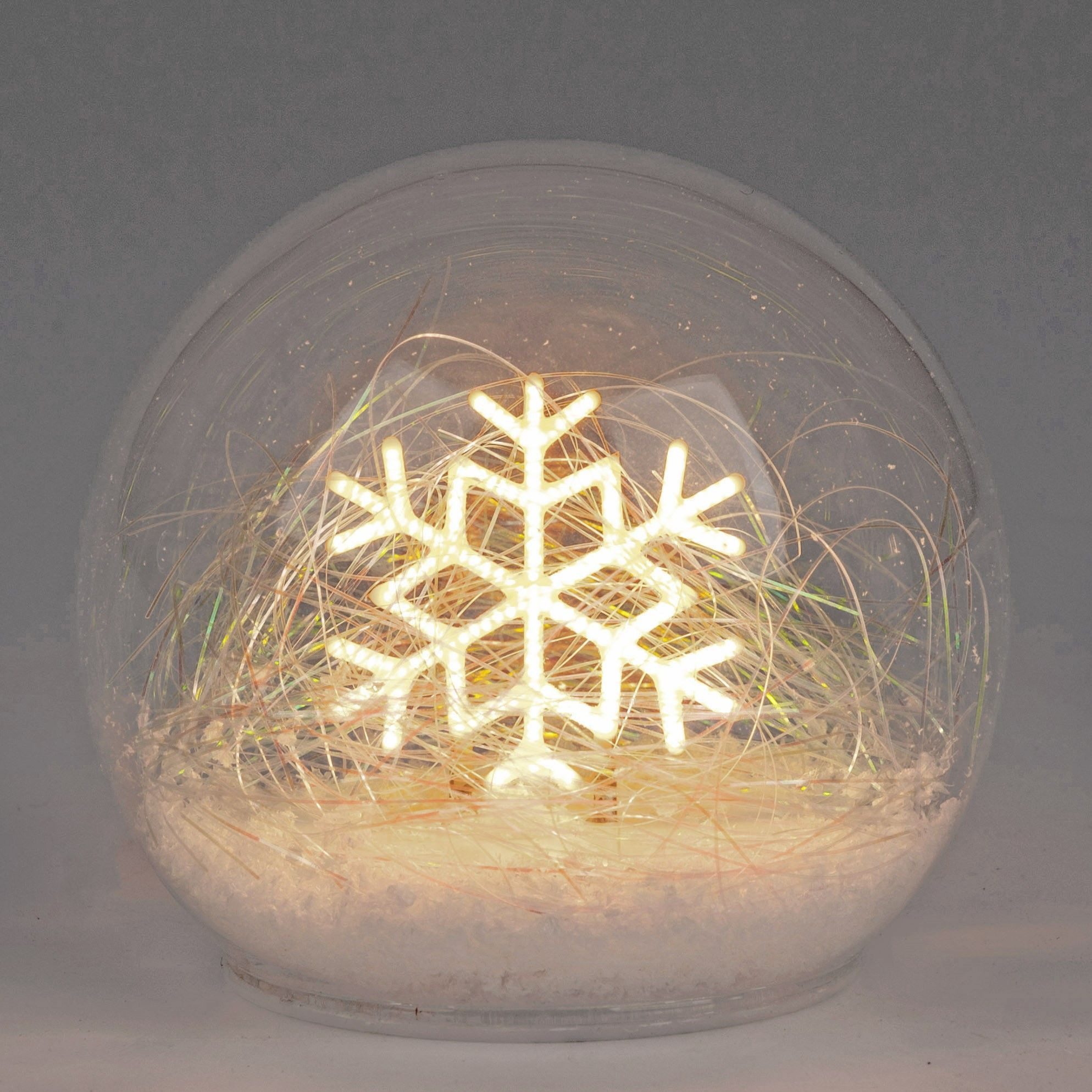formano Kugelleuchte Schneeflocke, Mit Timerfunktion, Transparent, Motiv: S günstig online kaufen