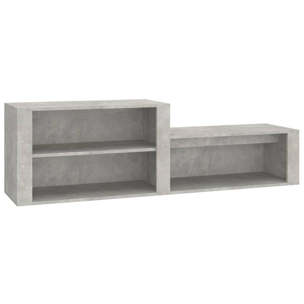 Betongrau Holzwerkstoff Schuhschrank cm furnicato 150x35x45