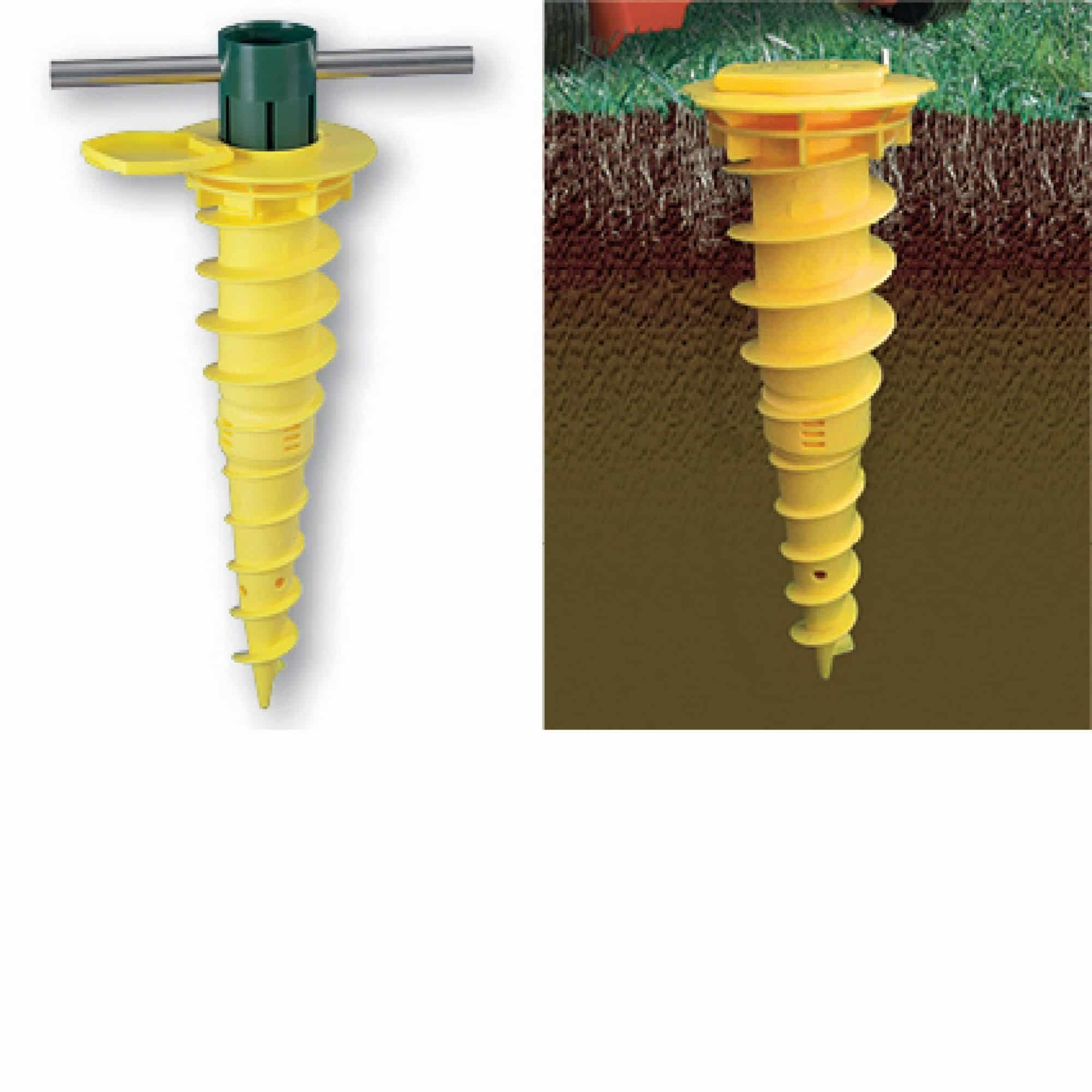 Juwel Bodenhülse, für Rohre ø 55, 50, 40 mm, JUWEL Eindreh-Bodenhülse / Boden-Schraubanker