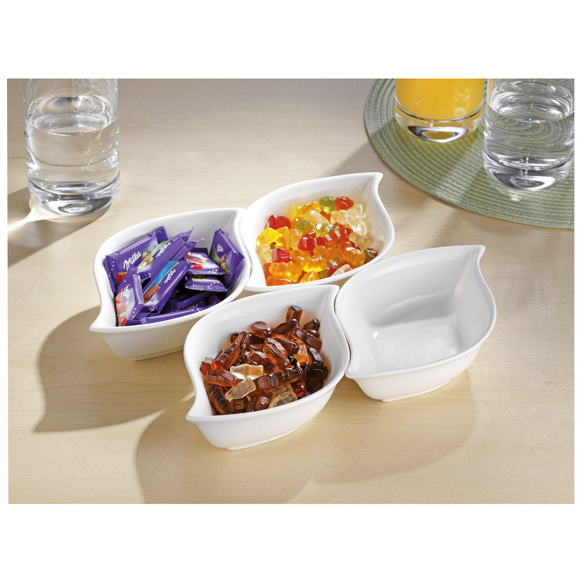 Esmeyer Geschirr-Set Servierschale JOLIE 302-071 Porzellan weiß 4 Stück