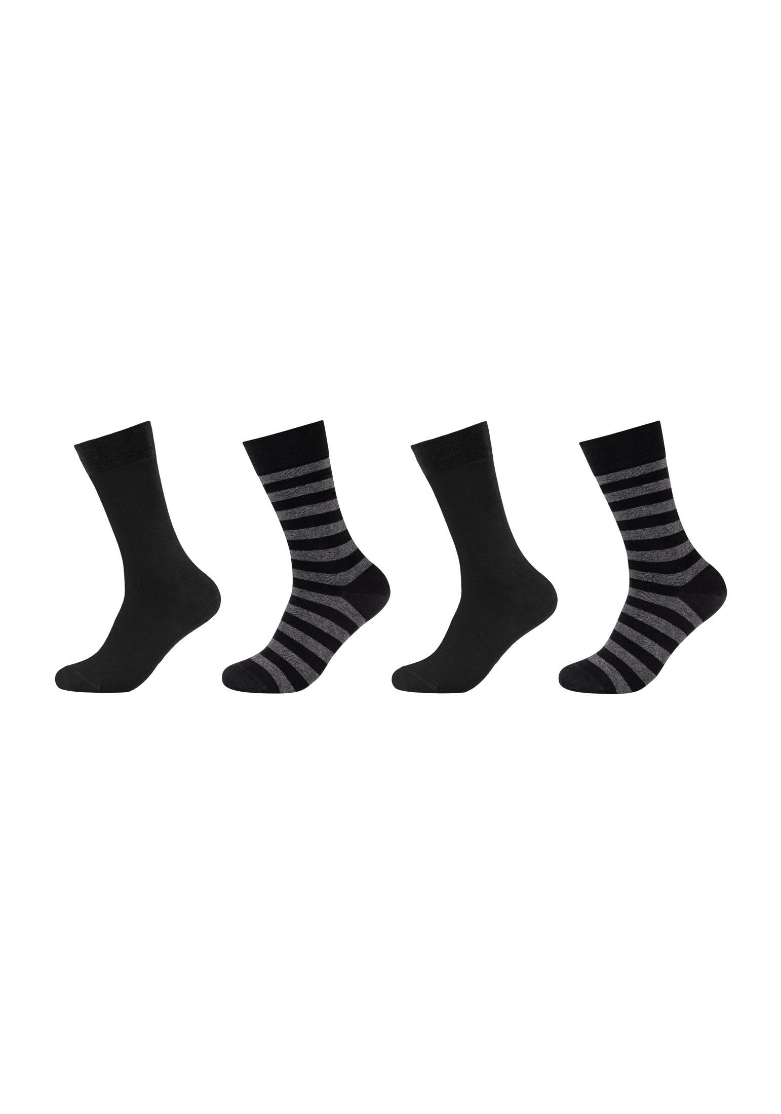 Camano Socken Socken 4er Pack, Keine weiche, Zehennaht Druckstellen: handgekettelte