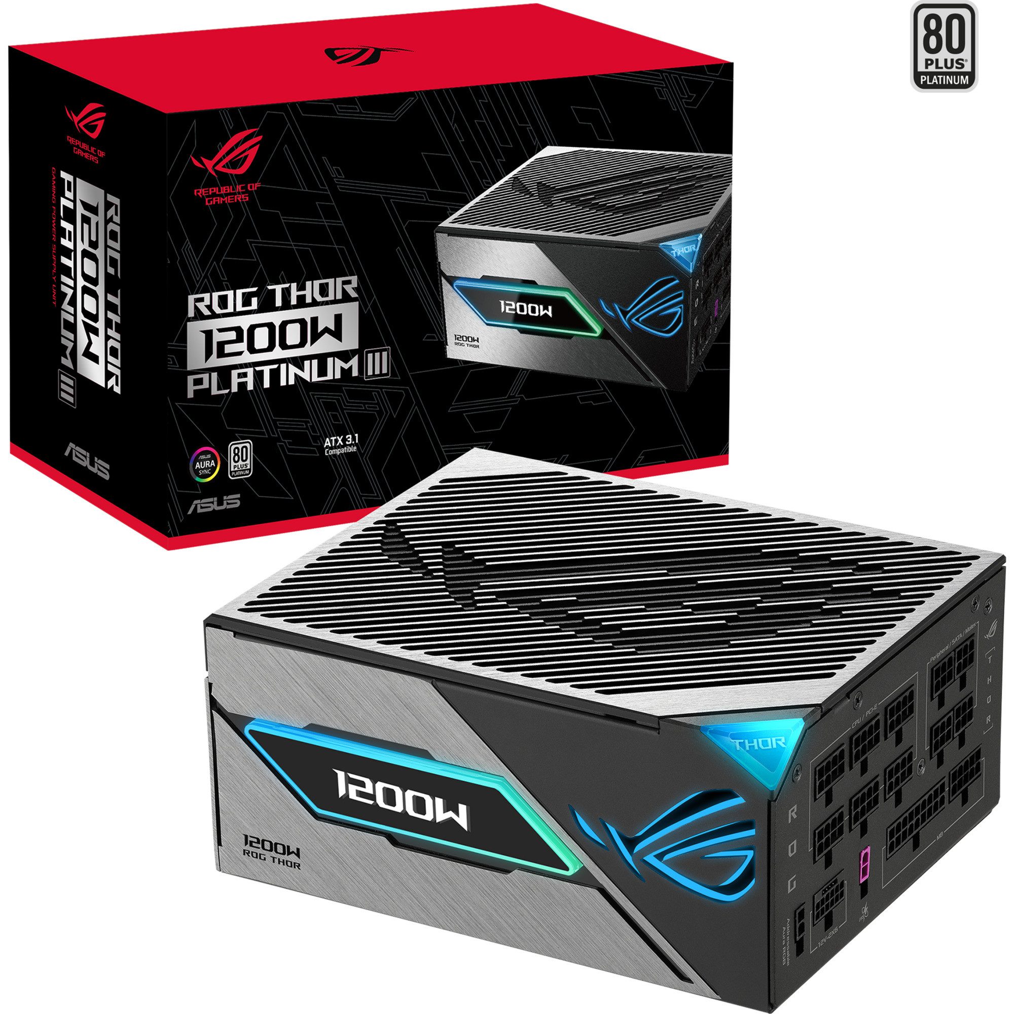 Asus ASUS ROG Thor 1200W Platinum III, PC-Netzteil, (1x PC-Netzteil (80 PLUS Platinum)
