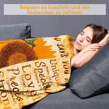 Wohndecke Flanelldecke mit Aufdruck, TWSOUL, 127cm*152cm, Weich und bequem