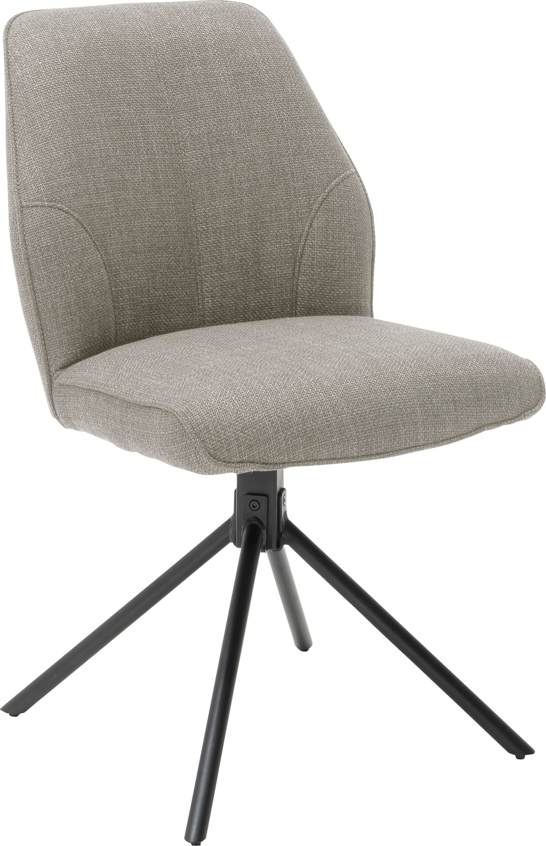 MCA furniture 4-Fußstuhl Pemba kg Cappuccino (Set, 120 Cappuccino 2 mit belastbar Stuhl | Nivellierung, St), 2er-Set, bis 180°drehbar