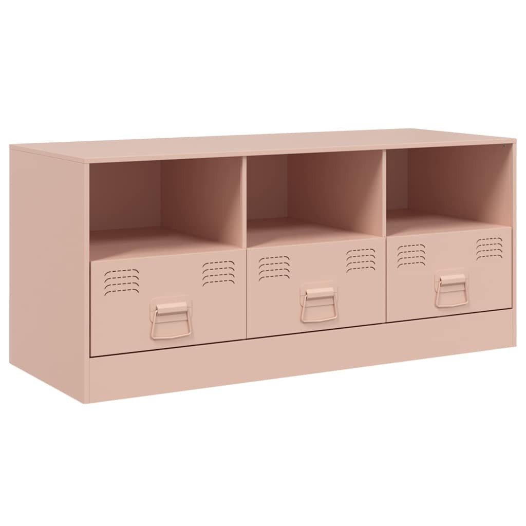 vidaXL TV-Schrank TV-Schrank Rosa 99x39x44 cm Stahl (1-St)