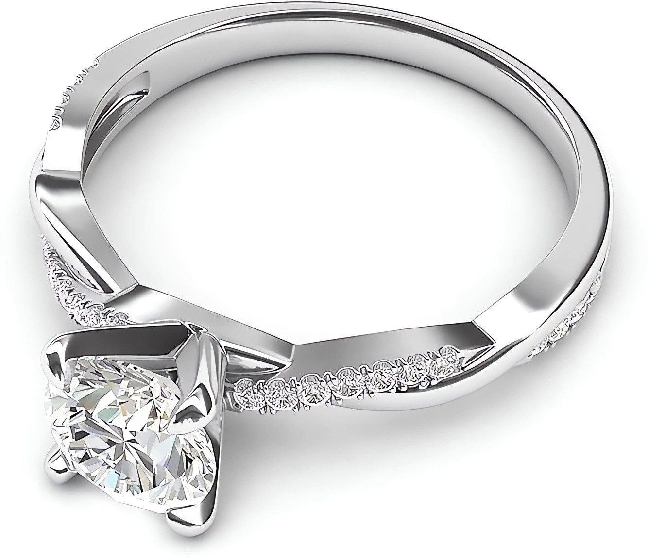 Jumpeak Diamantring 1ct Diamant Ring Damen, 14K Gold Verlobungsring, Geschenk, Labordiamant,Geschenk Kommunion,Hochzeitsgeschenk