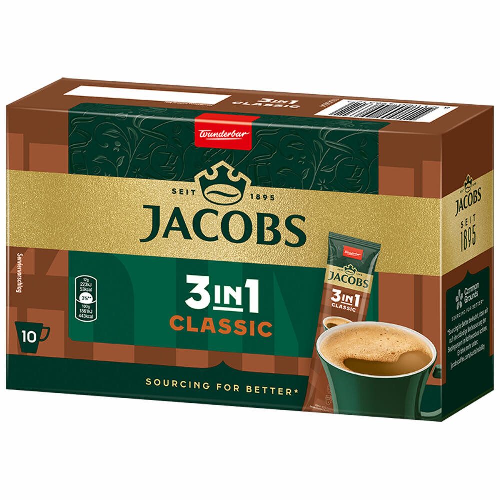 JACOBS Kaffee 3in1 Classic 10 Becherportionen