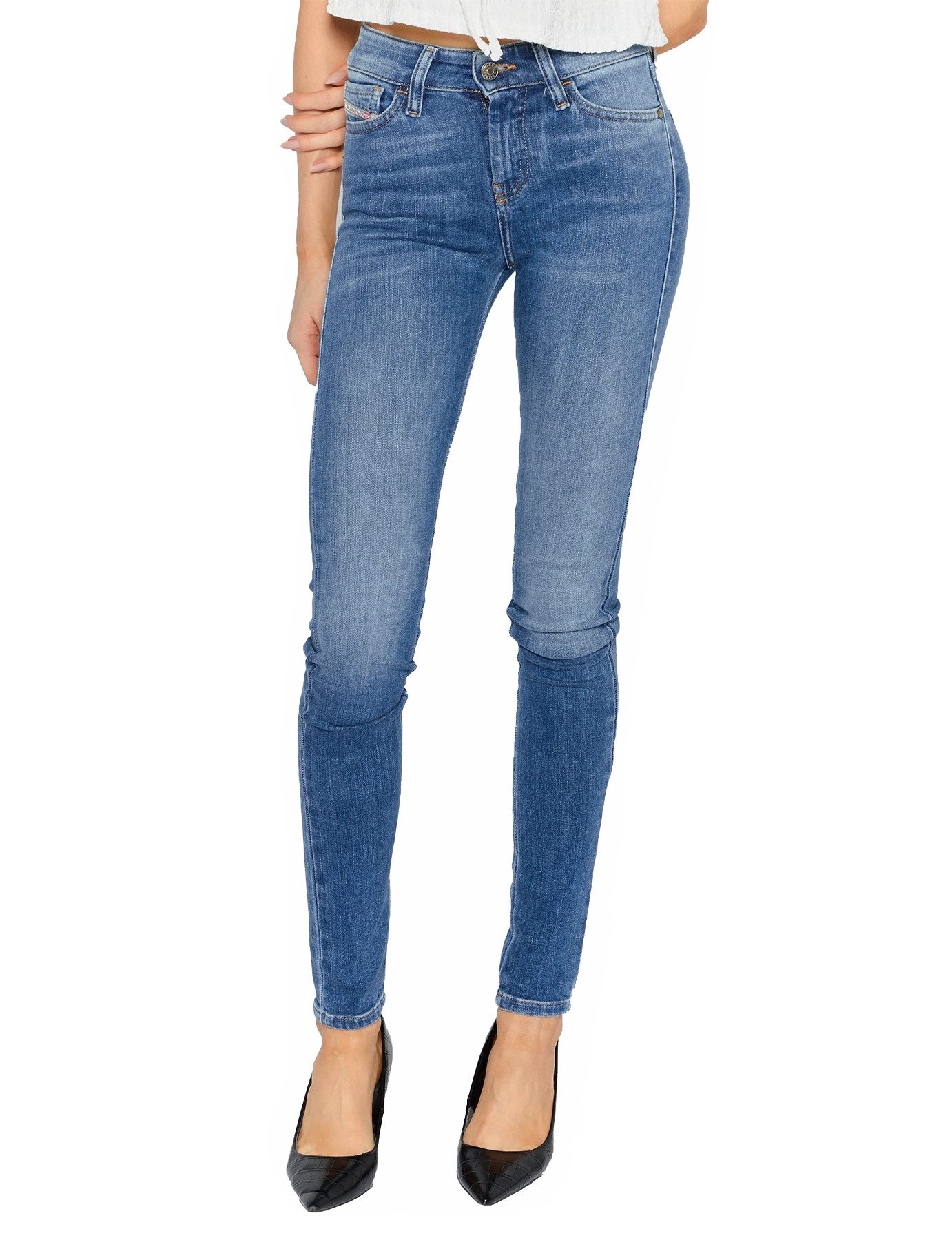 Diesel Skinny-fit-Jeans sehr schmale Beinform - Supersoft - Slandy 009QS