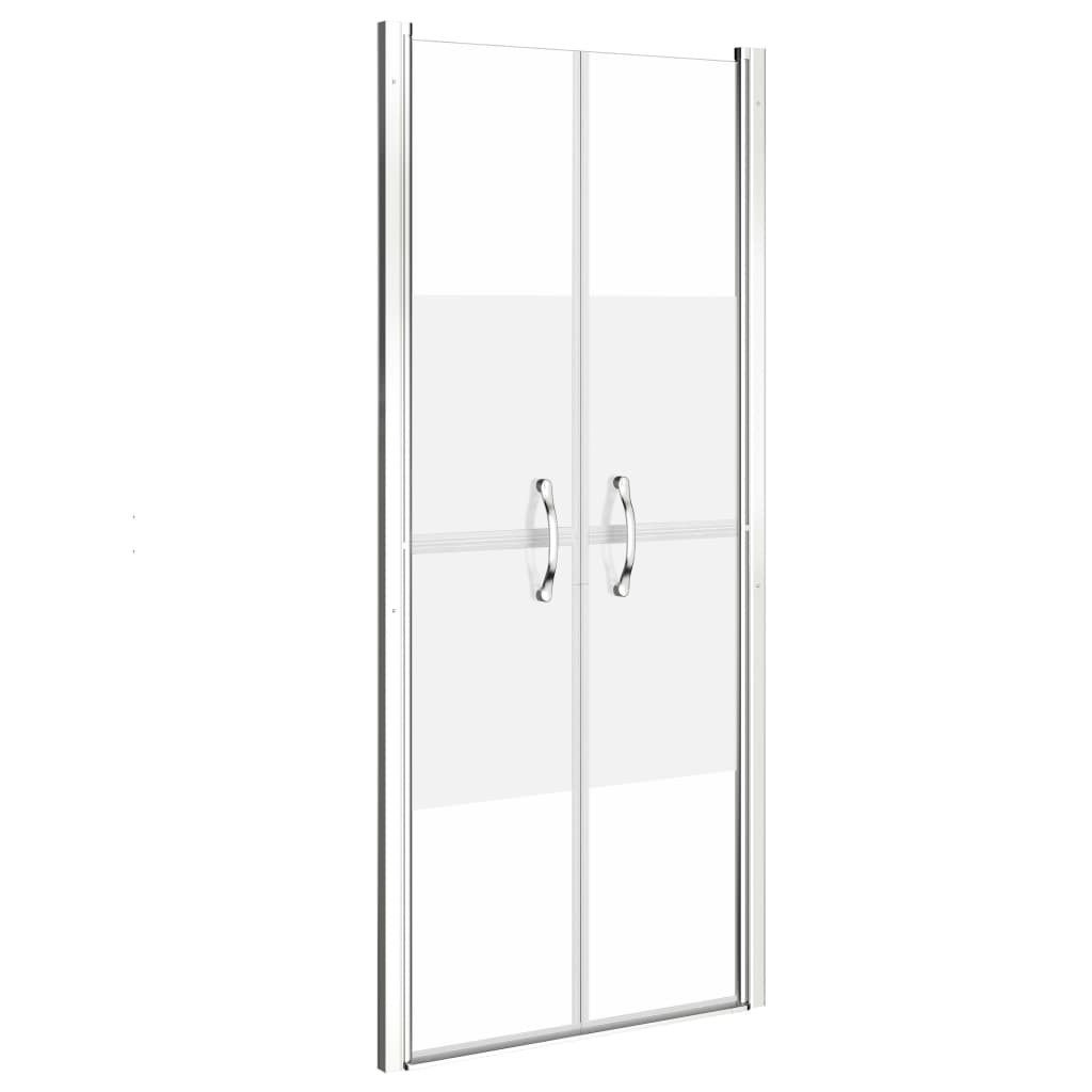 vidaXL Duschwand Duschtür Halbmatt ESG 86x190 cm