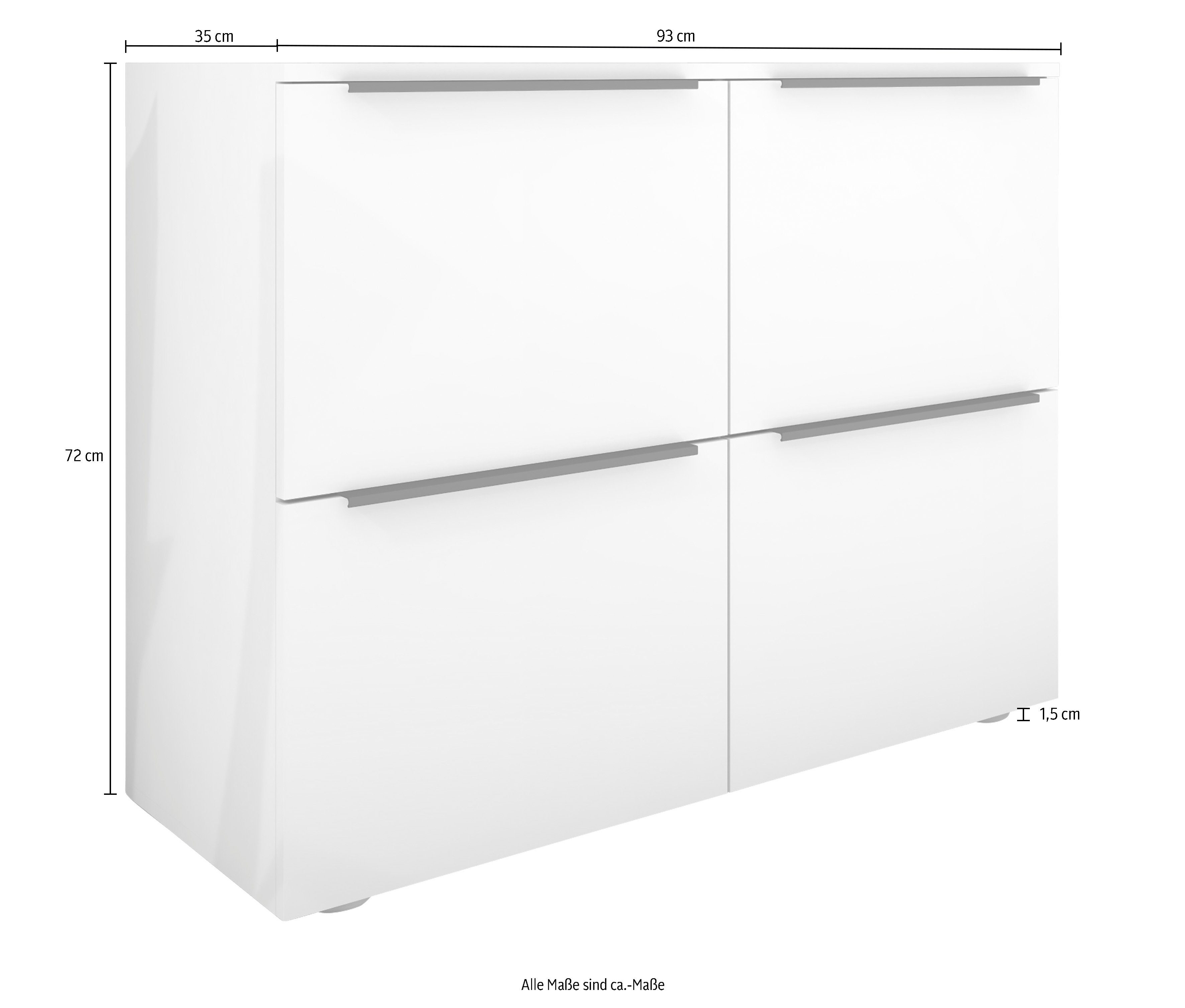 borchardt Möbel Aktenschrank Tom Breite 93 cm, Mehrzweckschrank – Bild 4 von 5