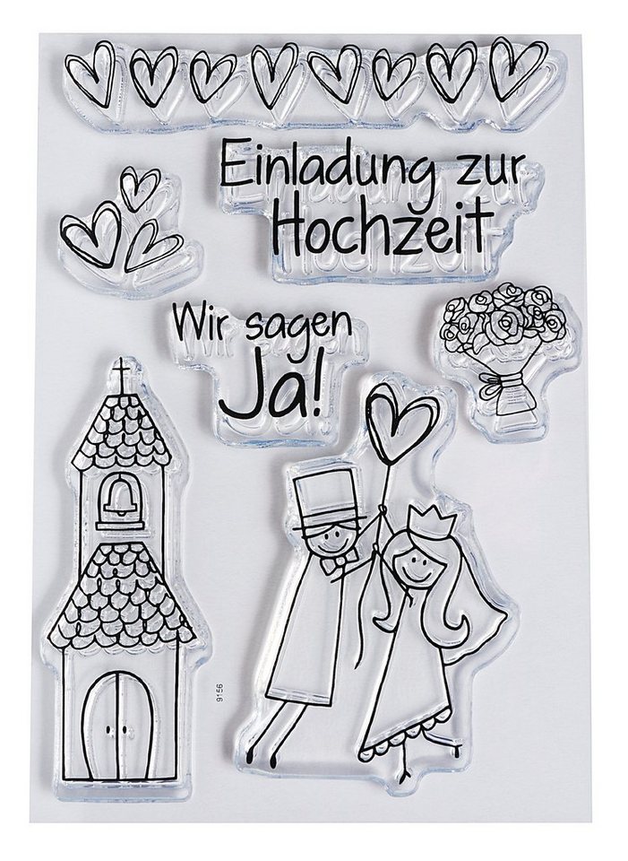 Efco Stempel Hochzeit 6 Stuck Die Clear Stempel Sind Reissfester Sind Als Silikon Stempel Online Kaufen Otto
