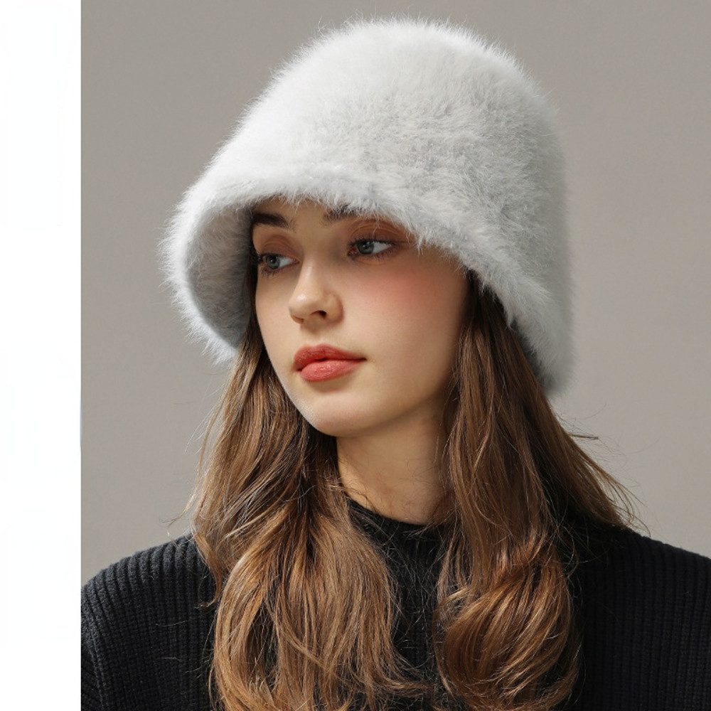 Blusmart Plüschmütze Damen-Plüschmütze für Herbst/Winter (Ohren-/Kopfschutz, Warm und stylisch) Für Kopfumfang 54–58 cm