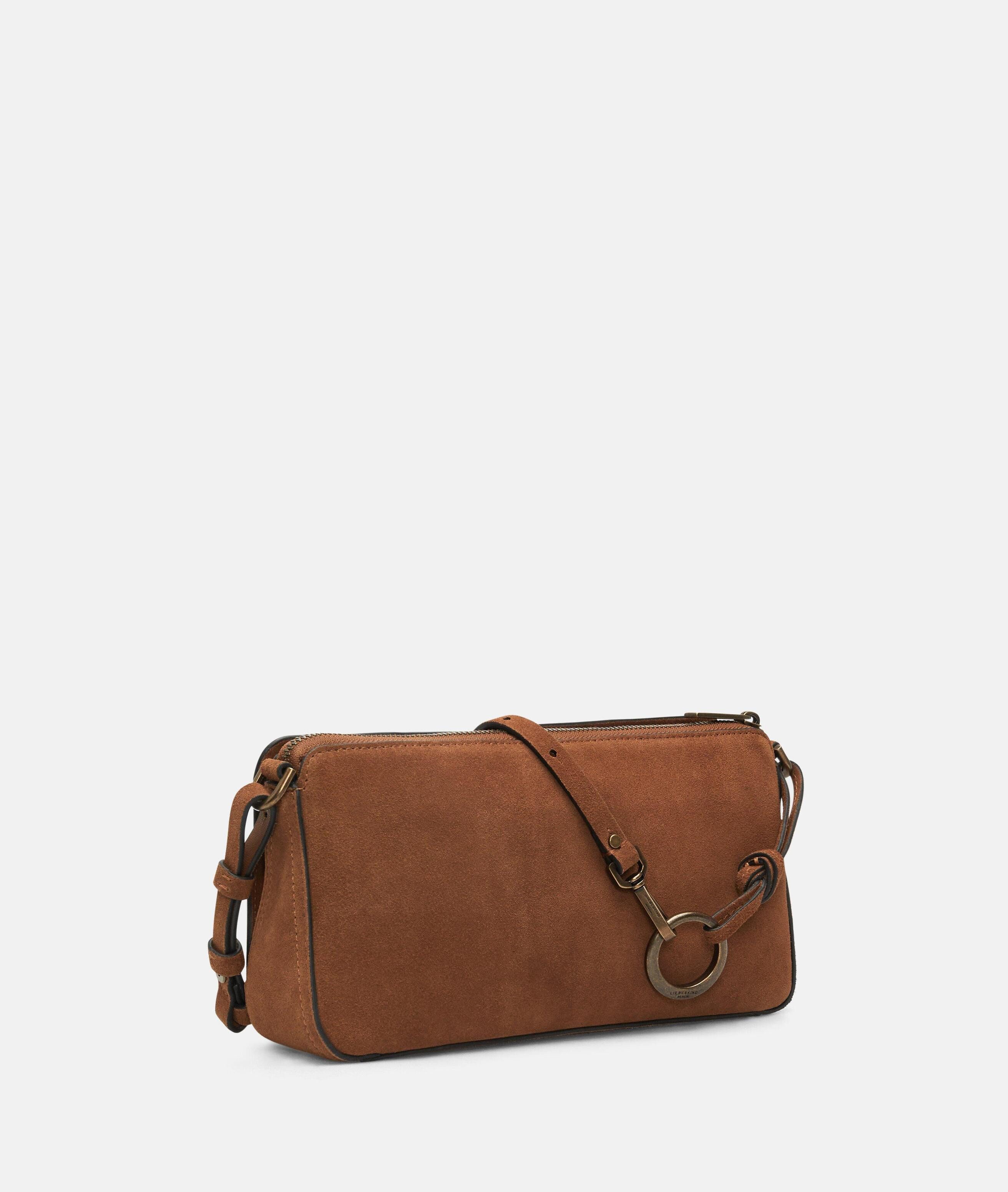 Liebeskind Berlin Umhängetasche Clarice II Crossbody M, Geräumige Umhängetasche aus Veloursleder