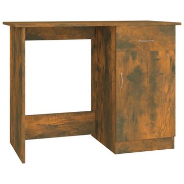 vidaXL Schreibtisch Schreibtisch Räuchereiche 100x50x76 cm Holzwerkstoff