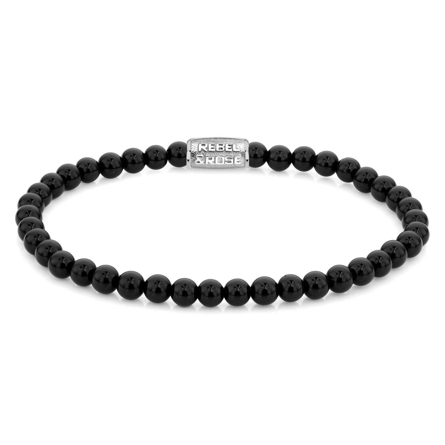 Rebel & Rose Edelstahlarmband Damen-Black Velvet 4 mm