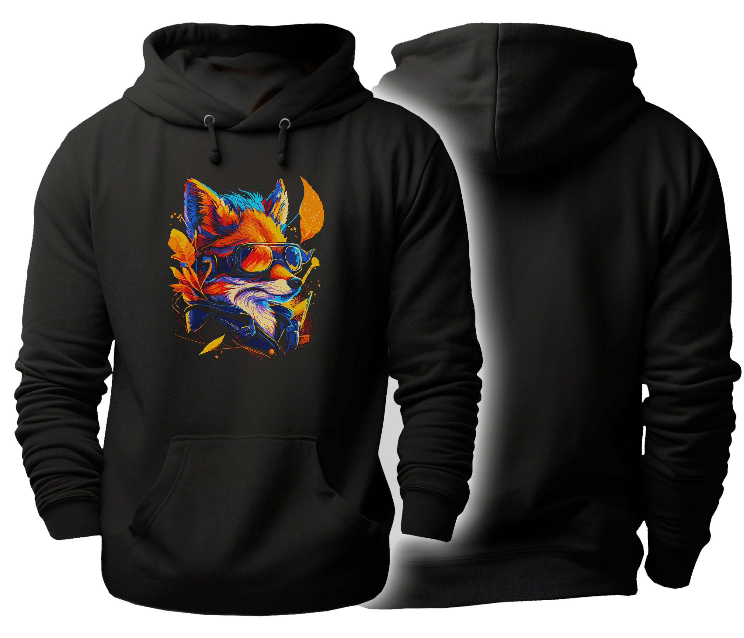 Hoodie Streetart Kapuzen Pullover - Fuchs