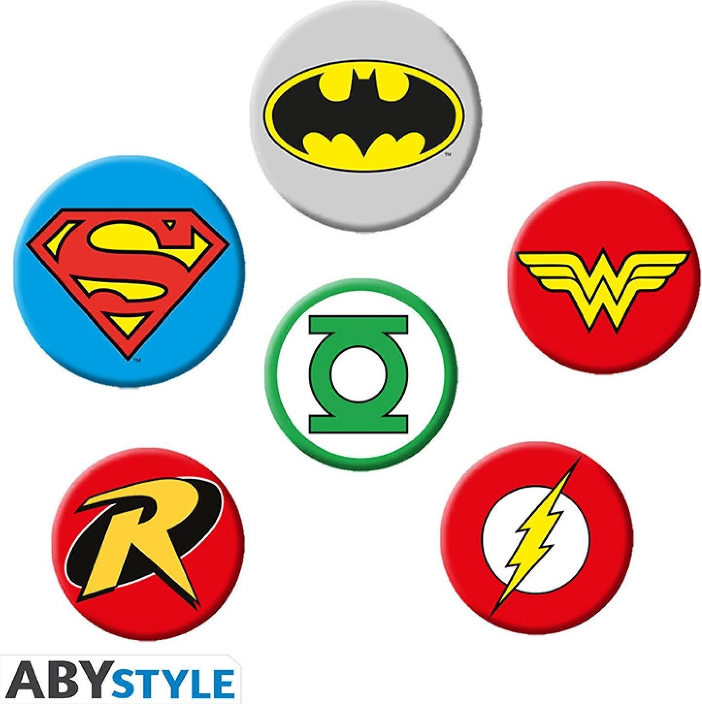 ABYstyle Aufnäher DC COMICS-Abzeichen-Set Logos/Dc Comics-Abzeichen-Set Logo ABS