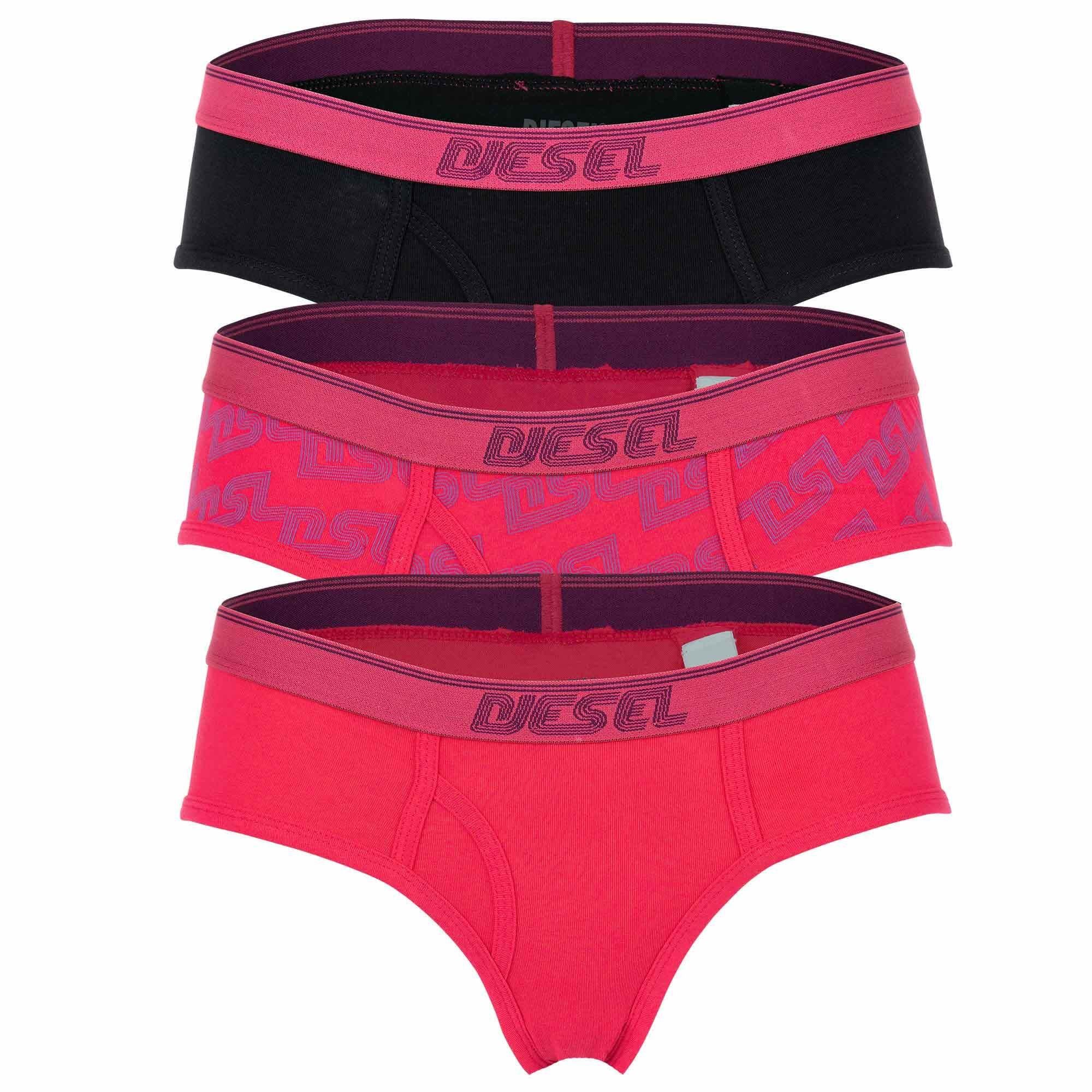 UFPN Pink/Schwarz/Blau - OXYS-THREEPACK 3er Slips, Slip Pack Damen Diesel