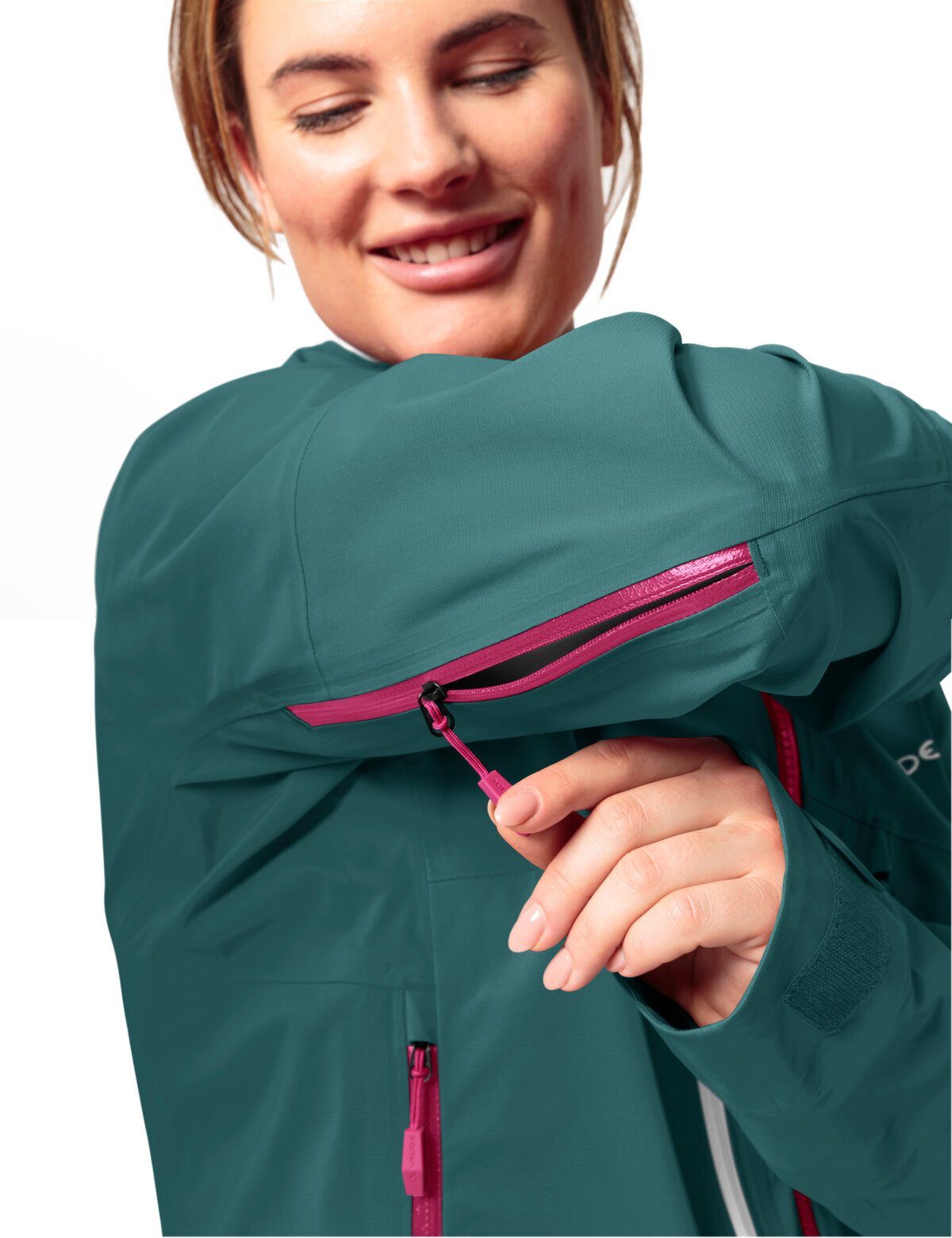 VAUDE Outdoorjacke Women's Monviso kompensiert mallard Jacket green (1-St) Klimaneutral 3L
