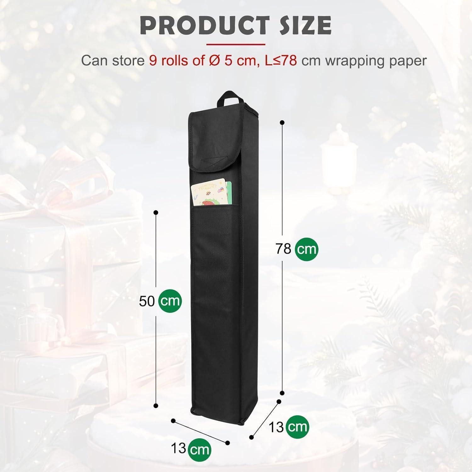 LuxusKollektion Geschenkpapier Geschenkpapier Aufbewahrung Organizer 600D Oxford Gewebe Schwarz-2P