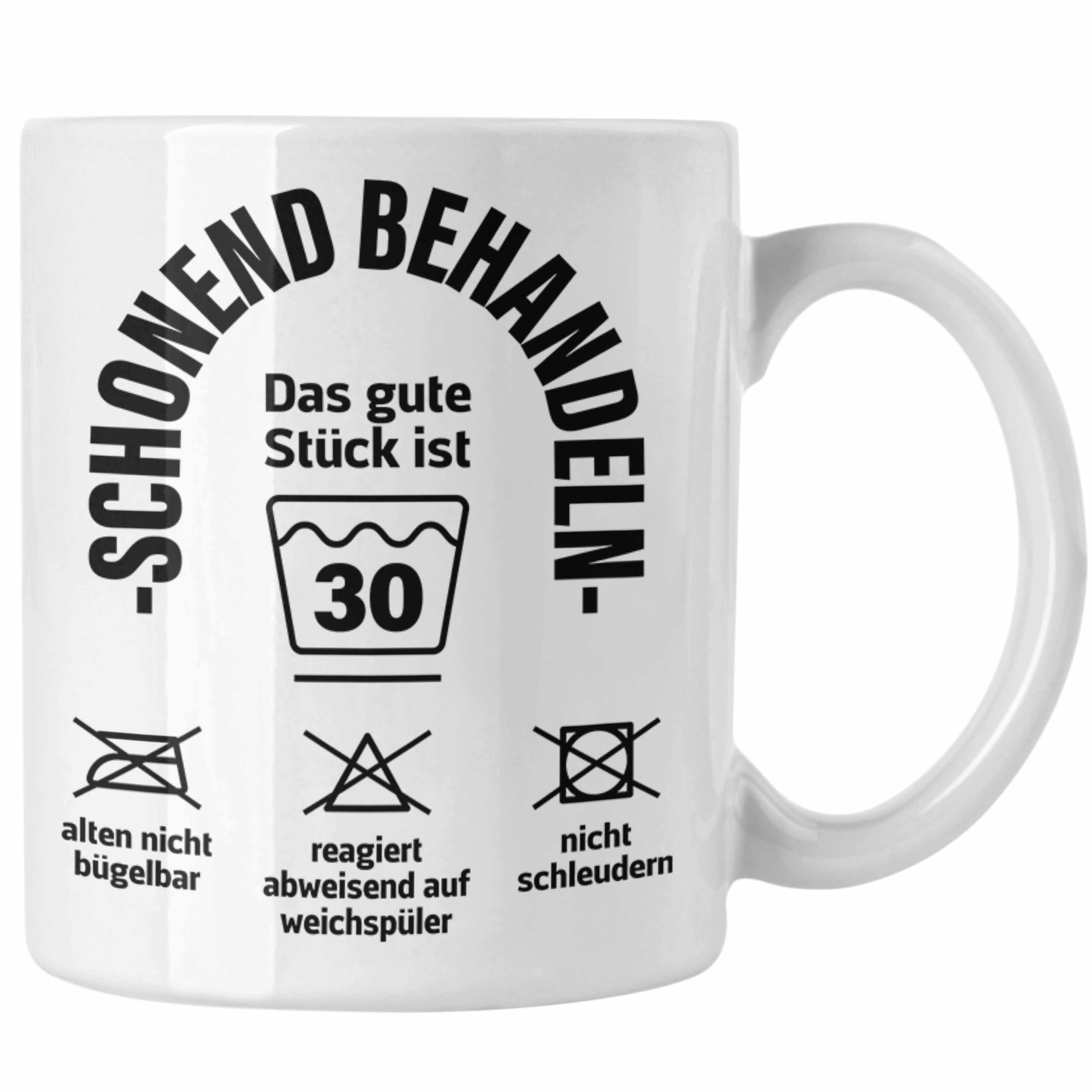 Trendation Tasse Trendation - 30. Geburtstag Tasse Mann Frau Geschenk Mutter Vater Lustiger Spruch 30er Geburtstagsgeschenk Weiss | Teetassen