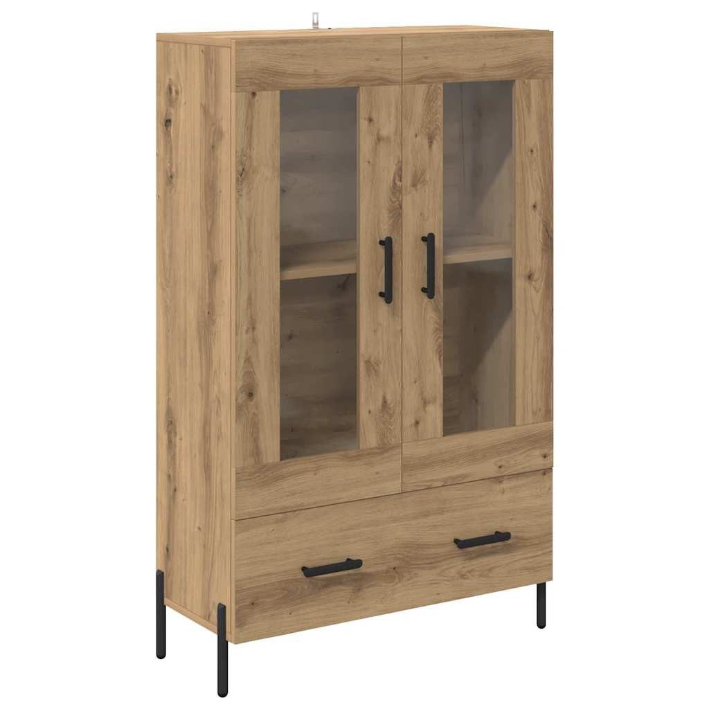 vidaXL Highboard Highboard CORONA Artisan-Eiche 69,5 x 31 x 115 cm Holzwerkstoff (1 St)