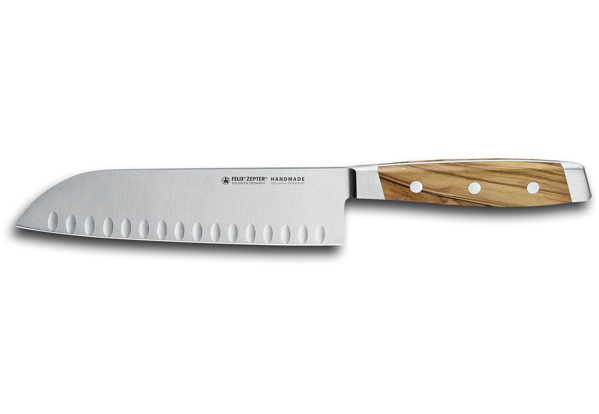 Felix Solingen Santokumesser First Class Wood, geschmiedete Klinge, Maserung