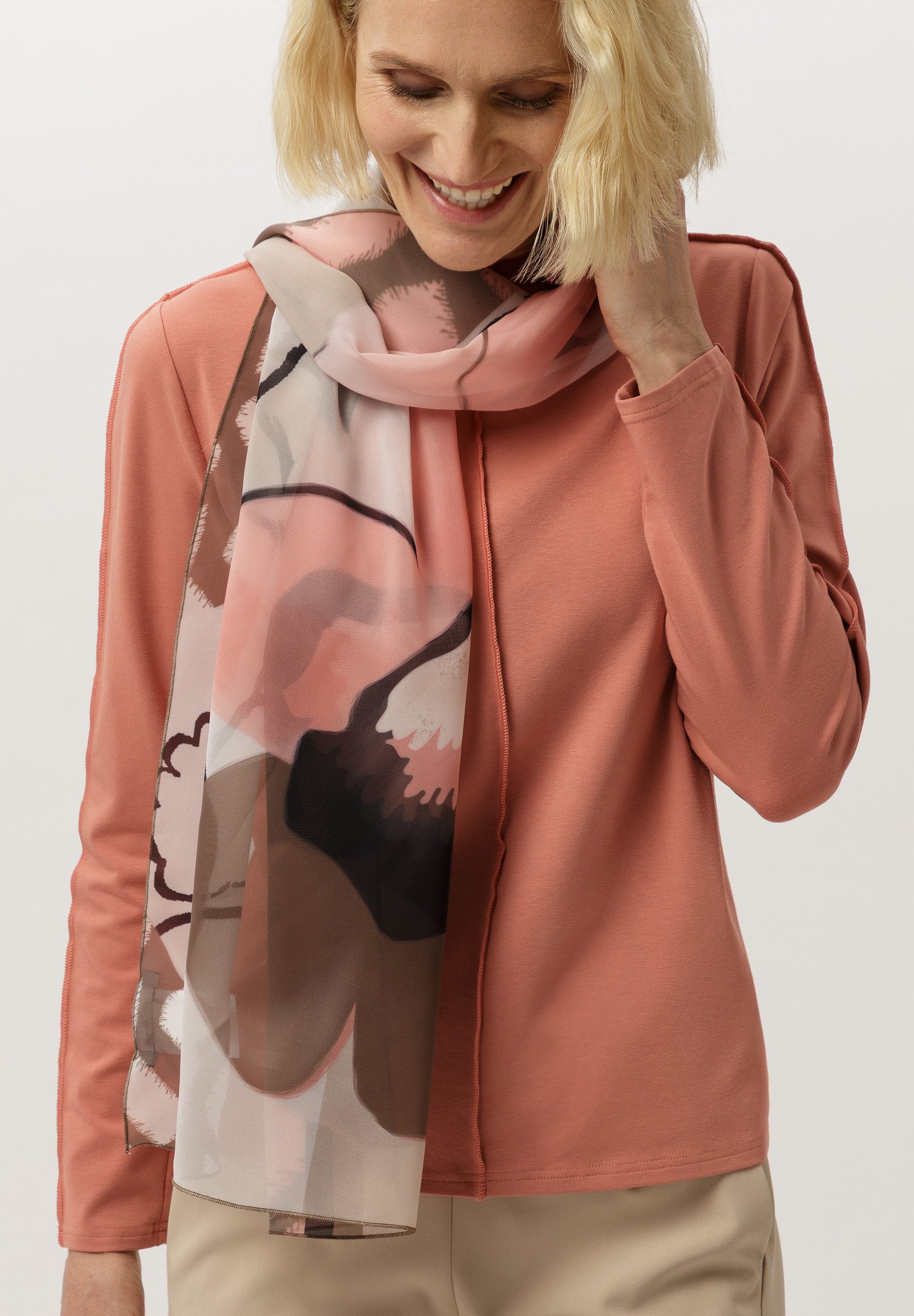 FRANK WALDER Halstuch im zart verlaufenden Print günstig online kaufen