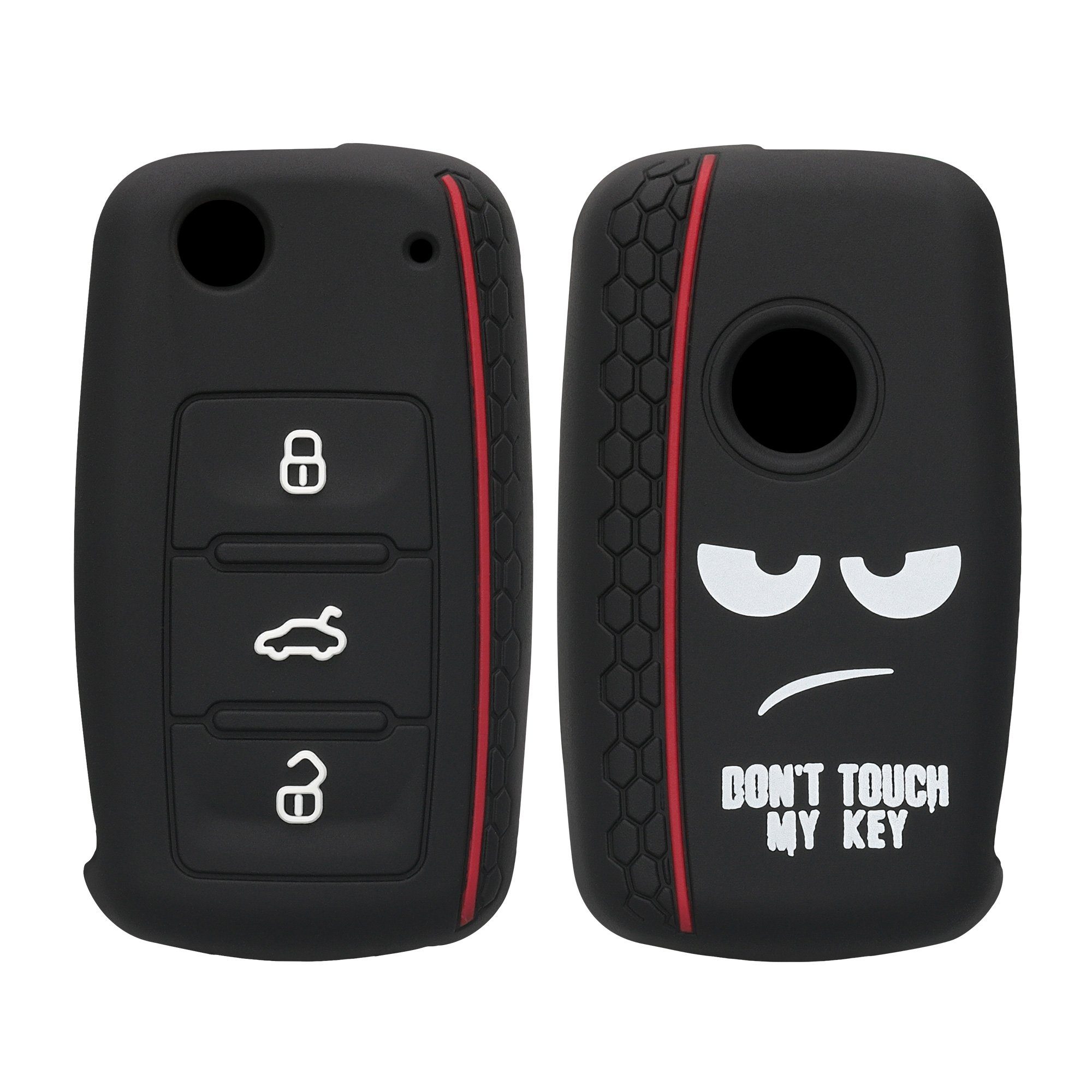kwmobile Schlüsseltasche Autoschlüssel Hülle für VW Skoda Seat, Schlüsselhülle Schlüssel Case Cover Weiß